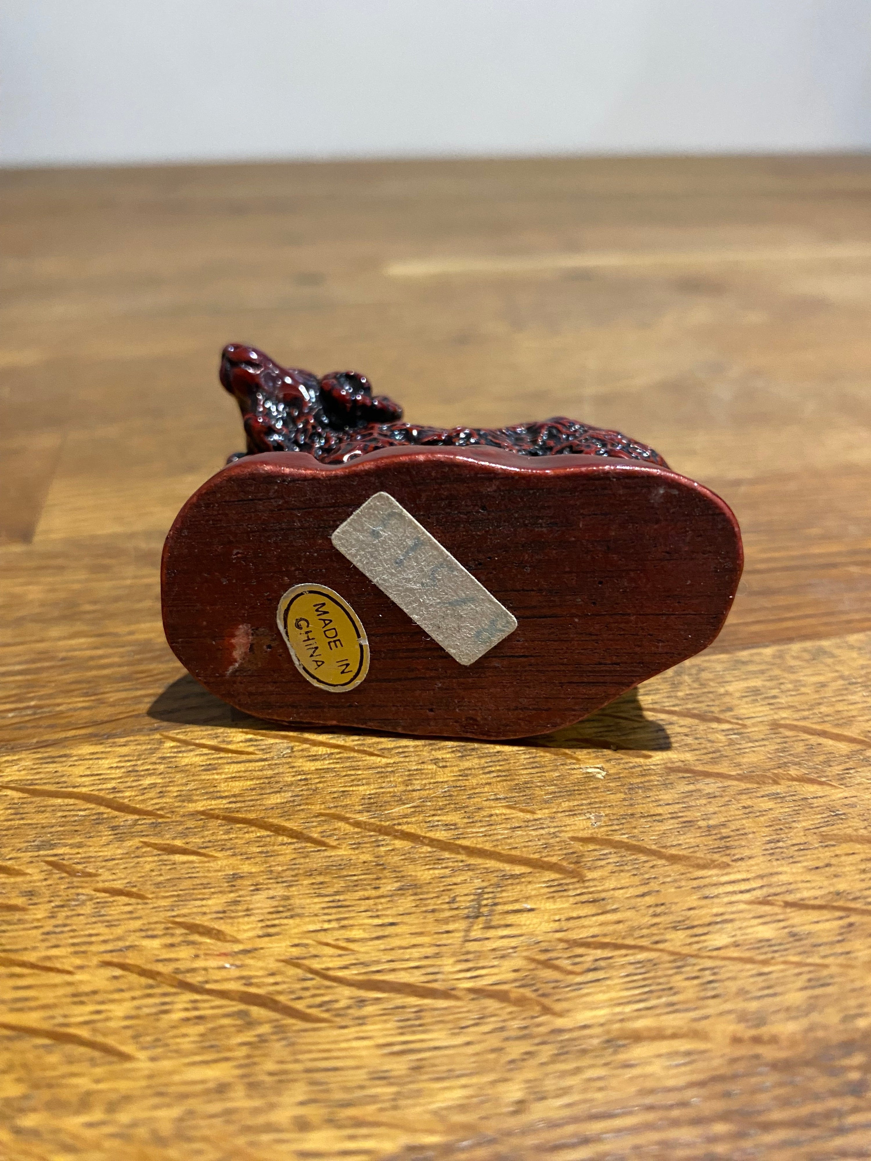 Miniature chinese year of the ram resin figure.