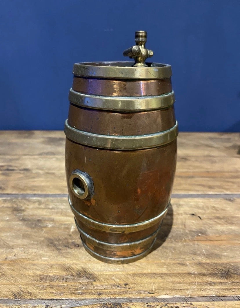 Scratch Built Copper And Brass Barrel , With Tap.