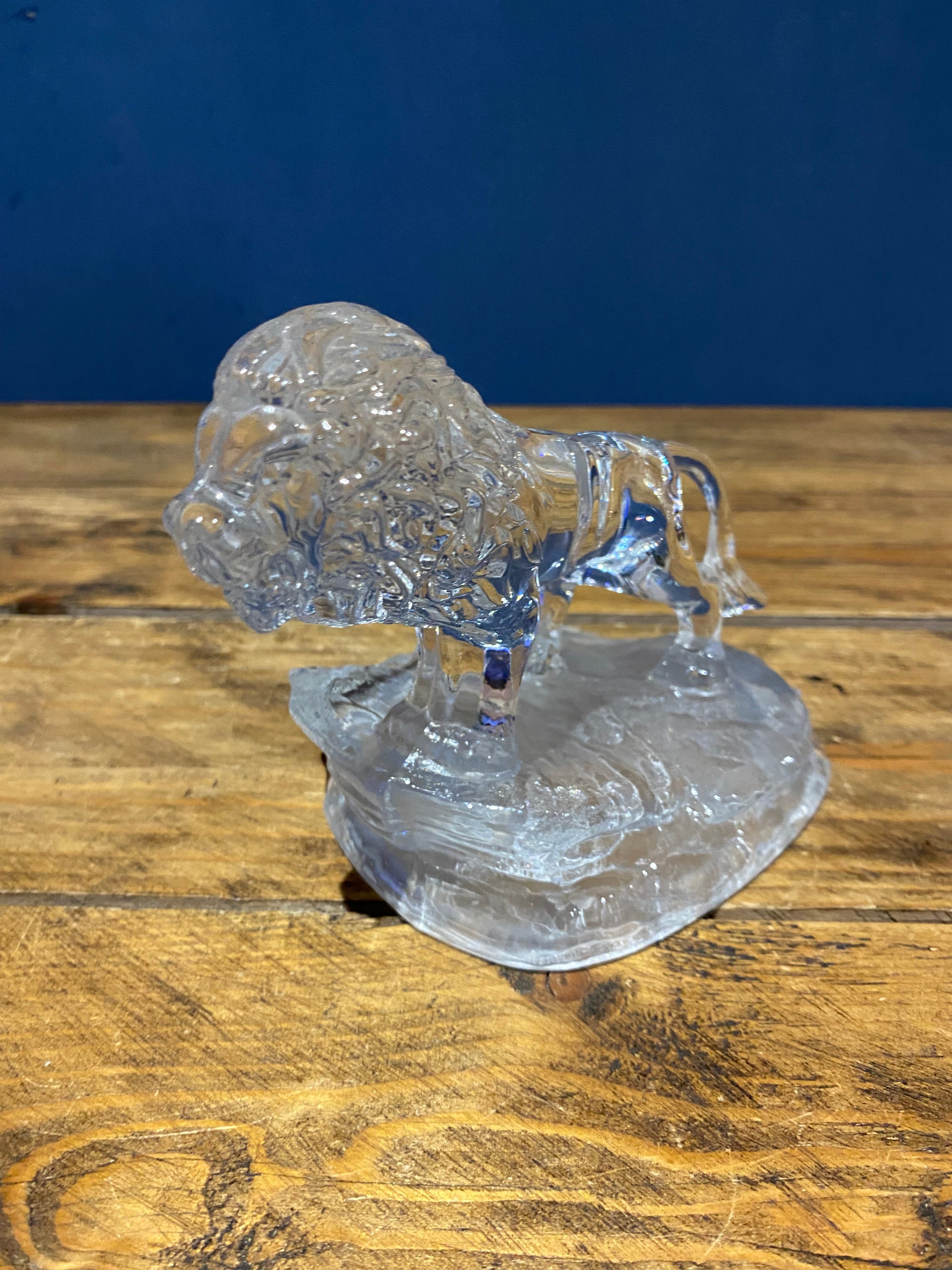 Decorative Lead Crystal Lion Ornament