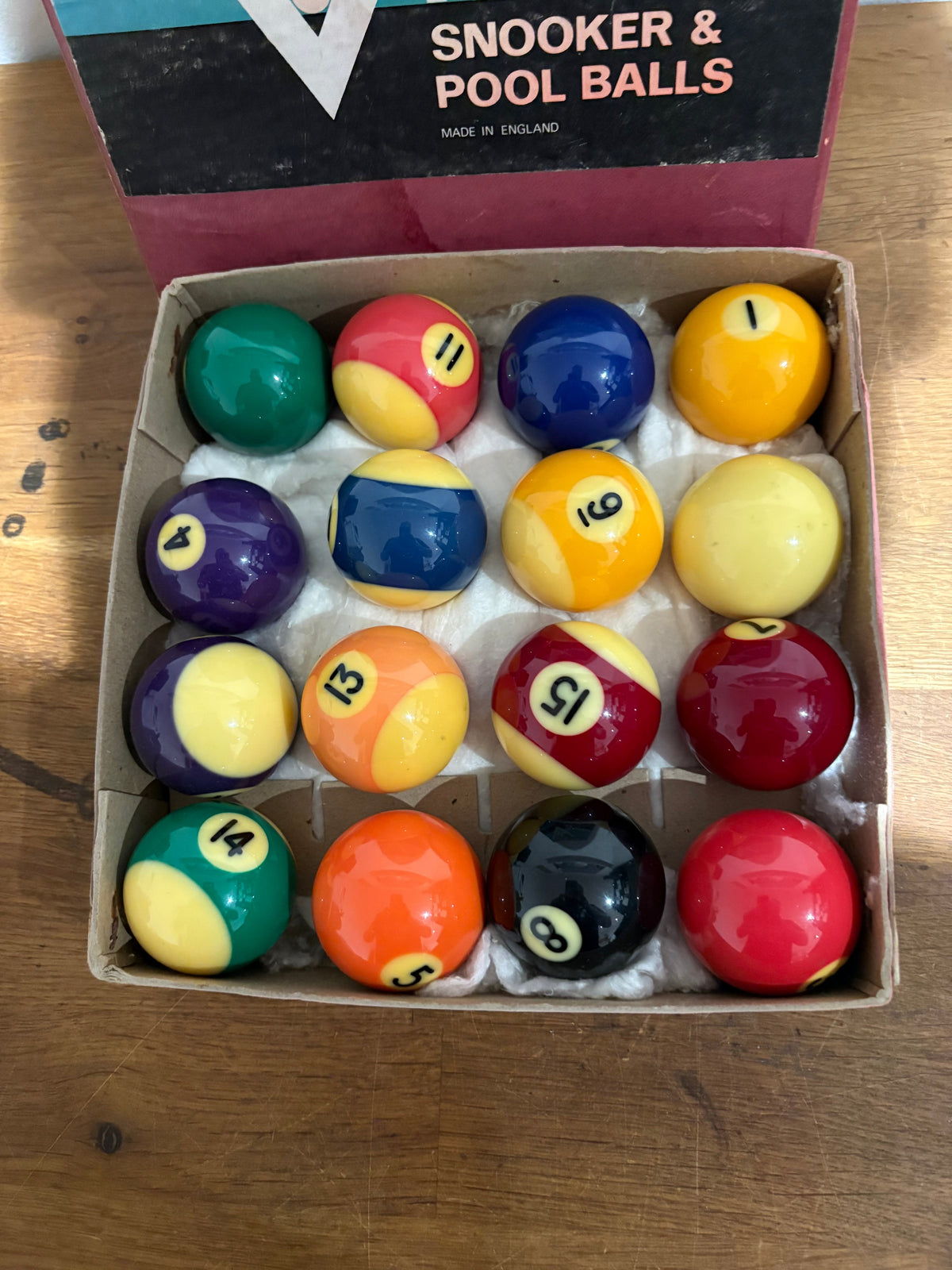 Vintage Vitalite Pool Ball Set , 1.7/8 Size .