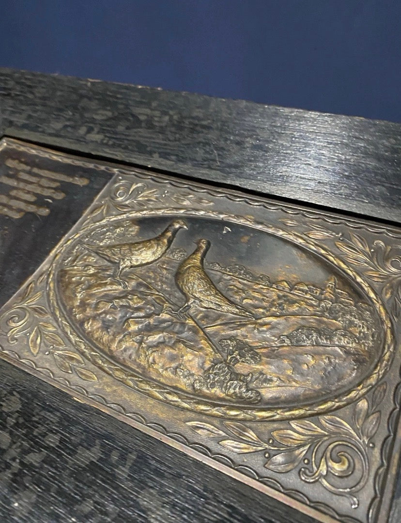 Vintage 1957 German Racing Pigeon Award , Bronze Picture , Rare