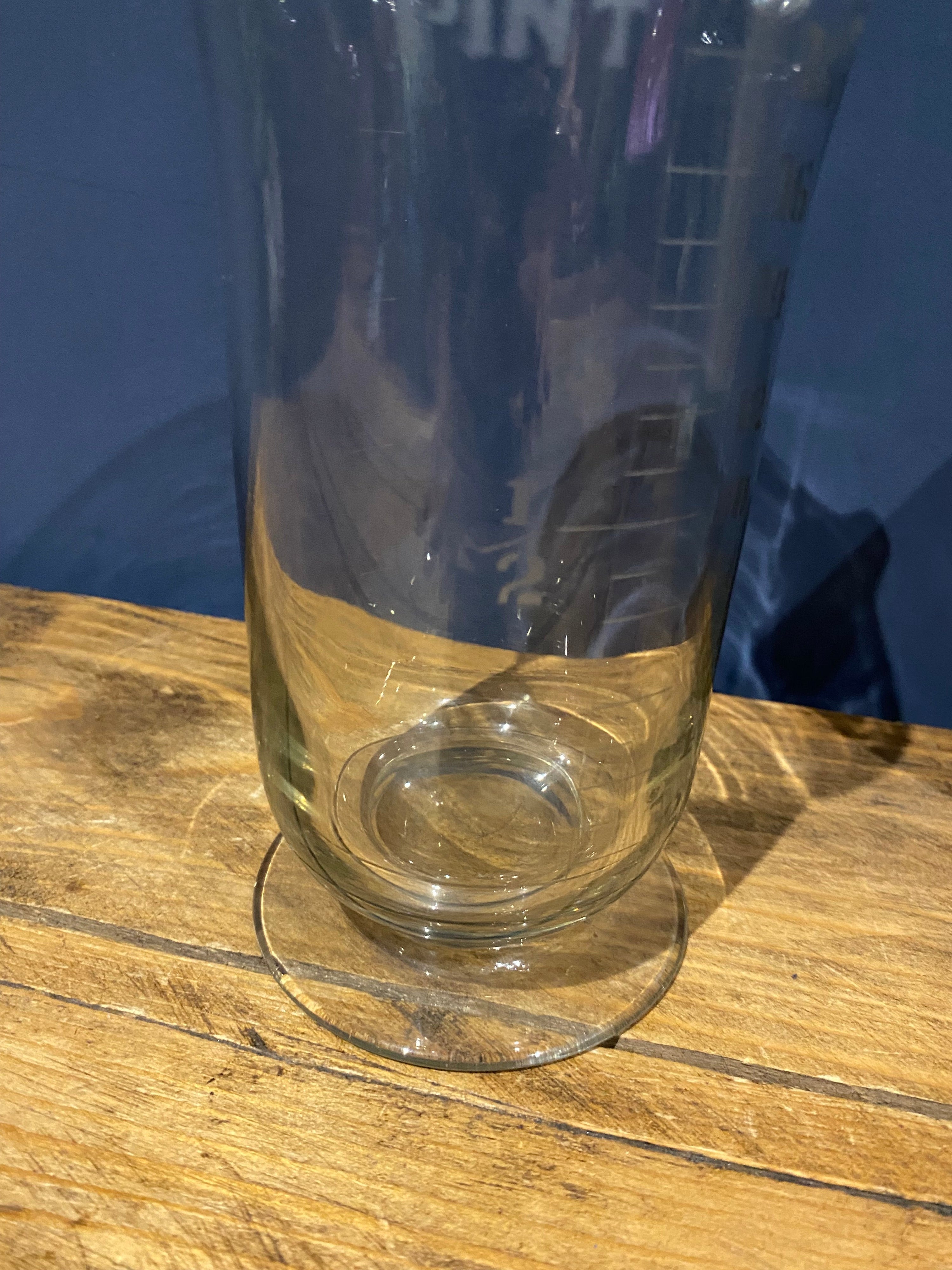 Vintage Apothecary Glass Pint Measuring Beaker / Jug