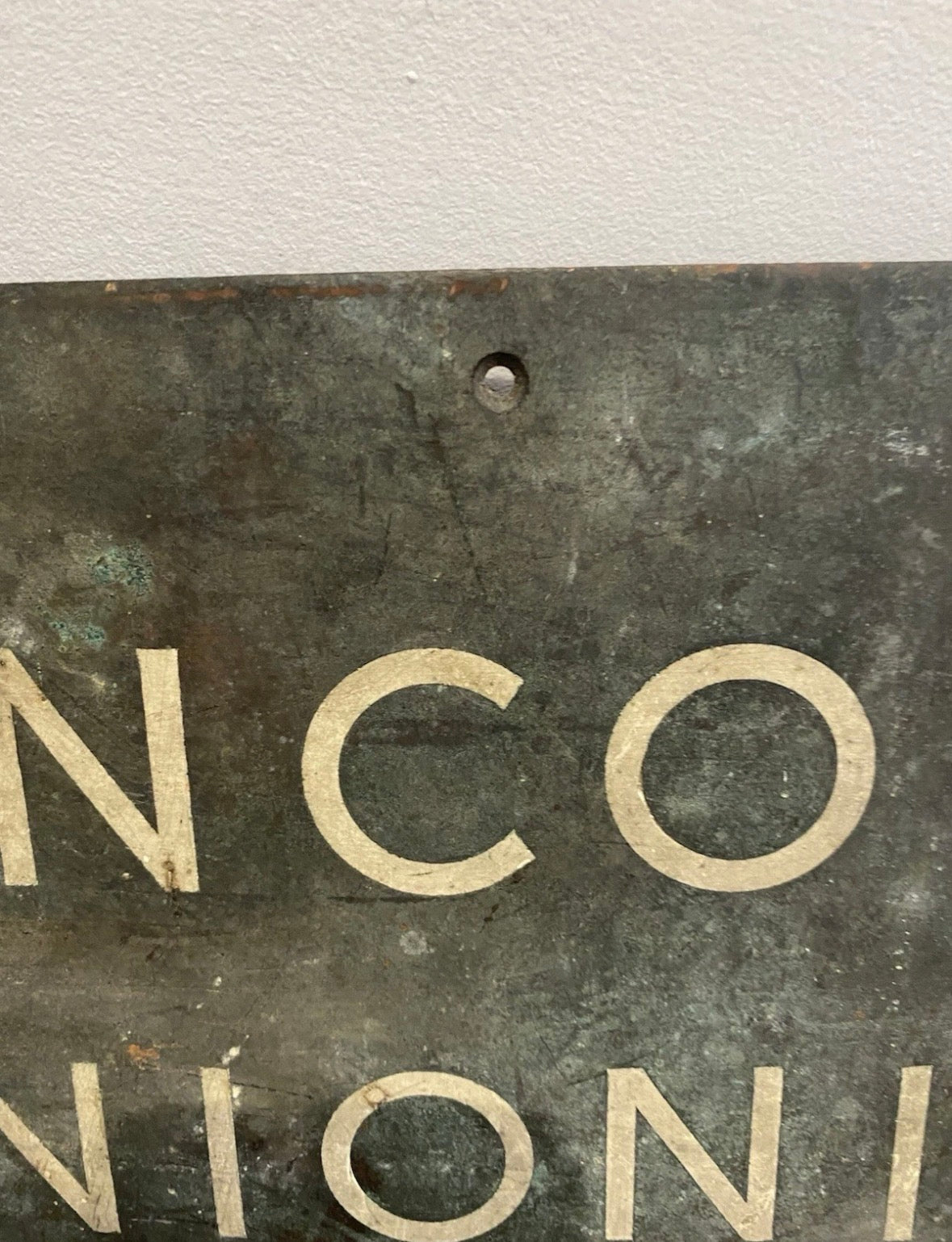 Vintage Lincoln Unionist Association Bronze Sign , As Found Condition