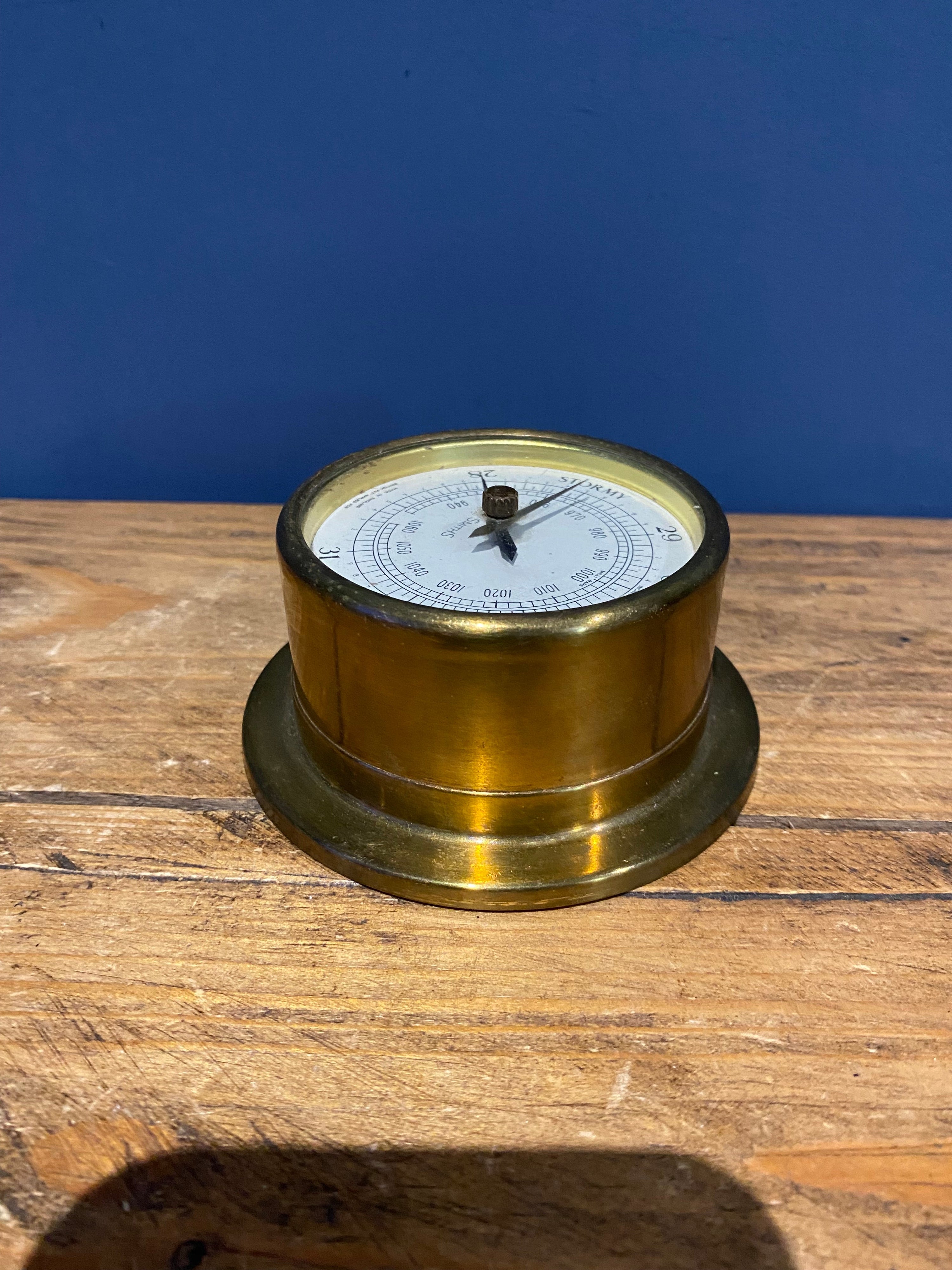 Antique/ Vintage Smths Brass Barometer