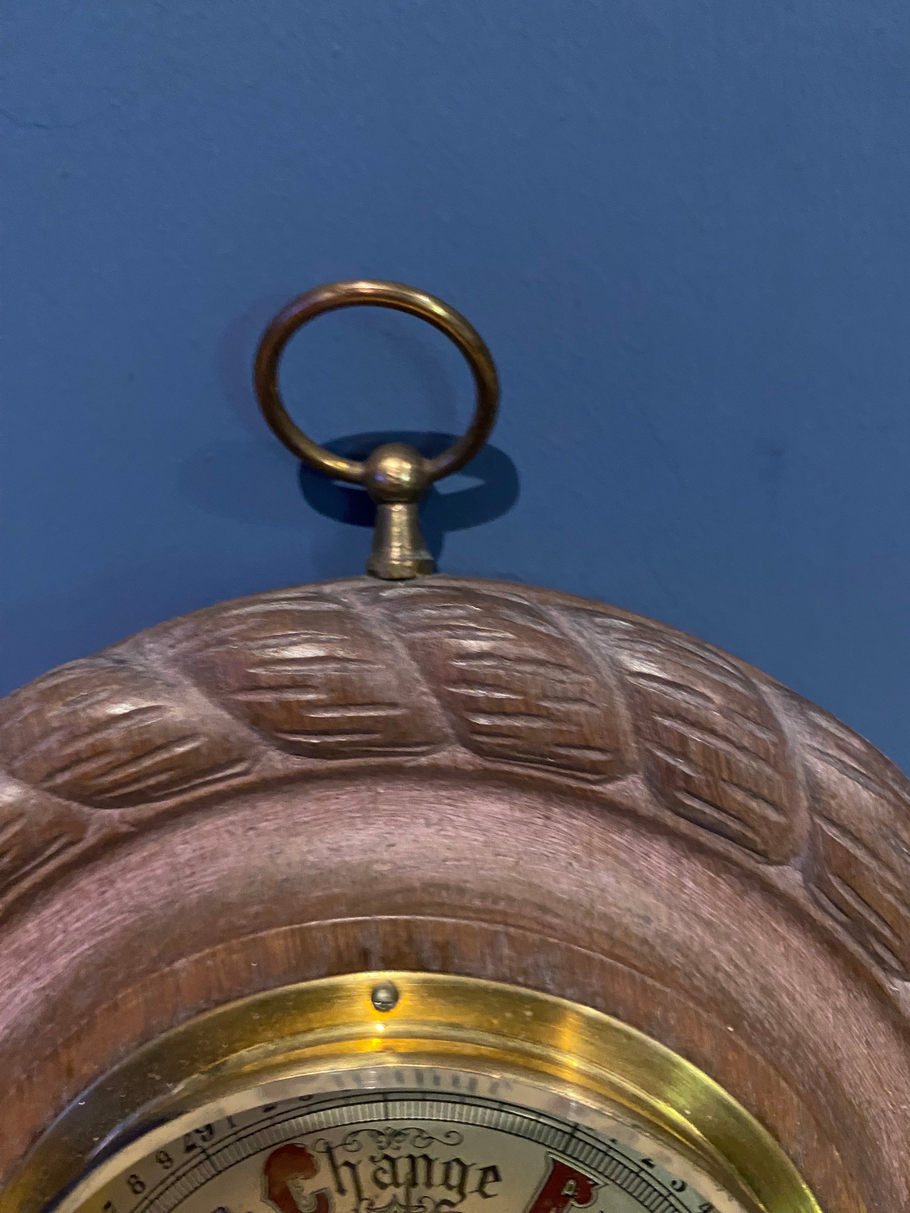 Antique/ Vintage Carved Oak Barometer