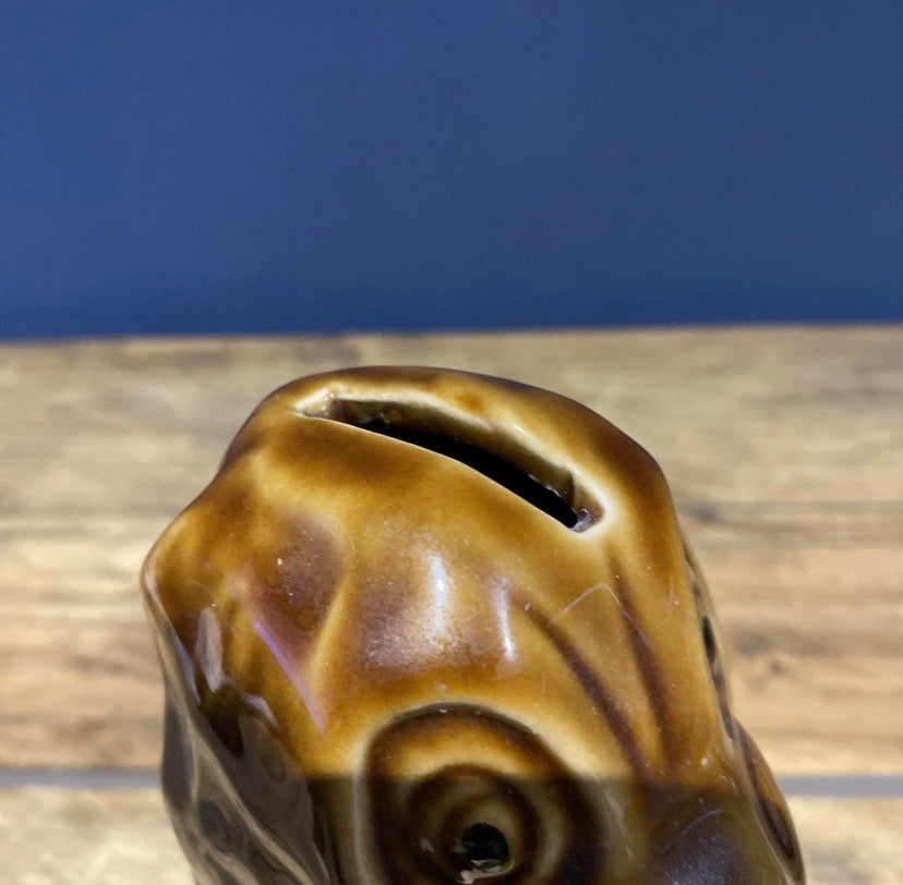 Vintage Treacle Glaze Dog Money Box