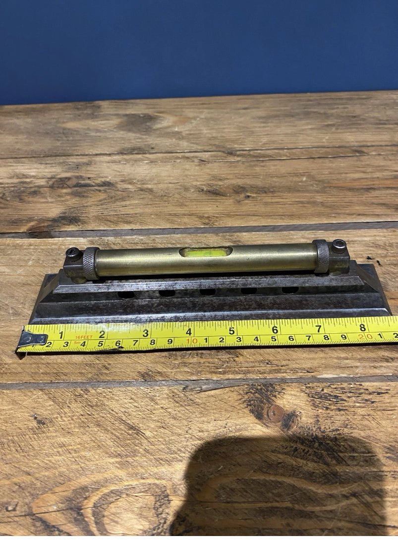 Antique Brass And Cast Machine Level, Spirit Level