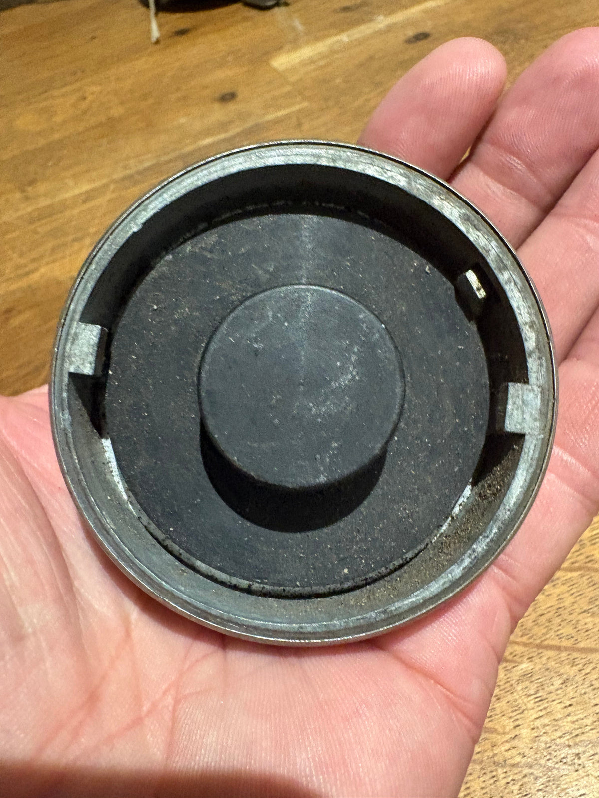 Vintage Chrome Car Petrol Cap .