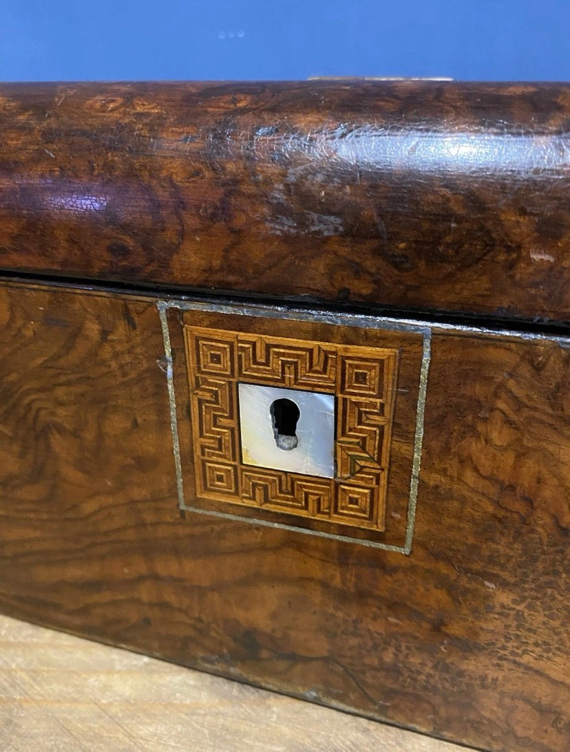 Antique Box / Writing Slope In Need Of Tlc , Secret Compartment.