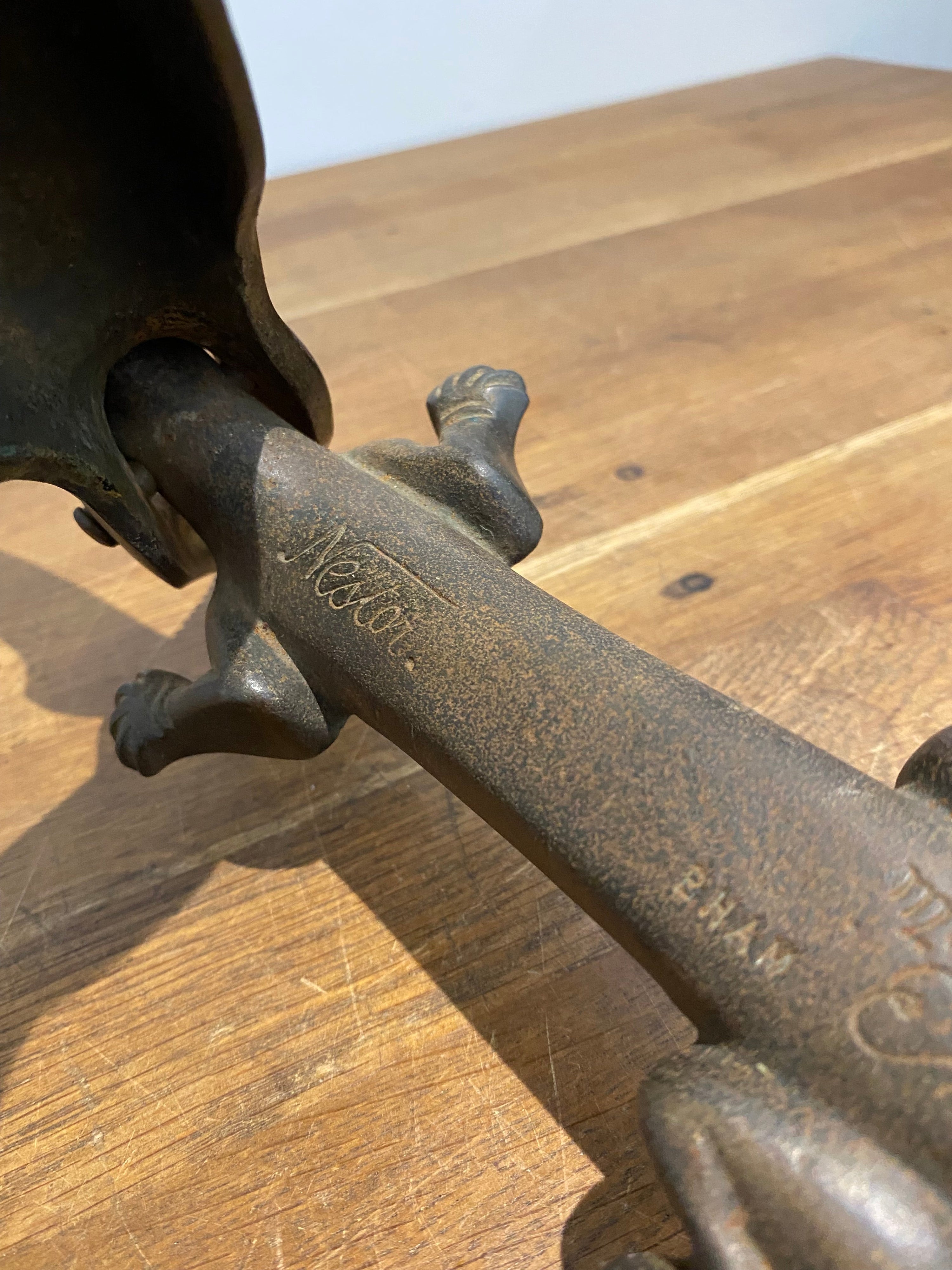 Vintage Nestor Cast Alligator/ Crocodile Nut Cracker. 15.5 Inches Long