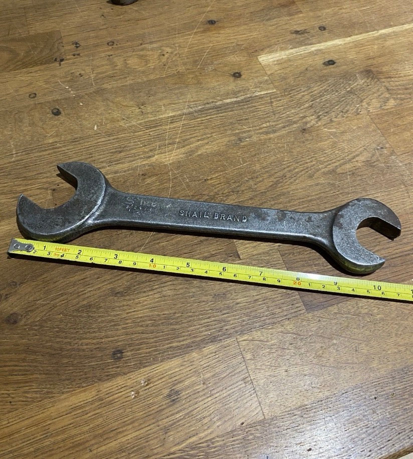 Vintage 1944 Snail Brand Spanner, 3/4 Bsw, 7/8 Bsf + 5/8 Bsw, 11/16 Bsf.