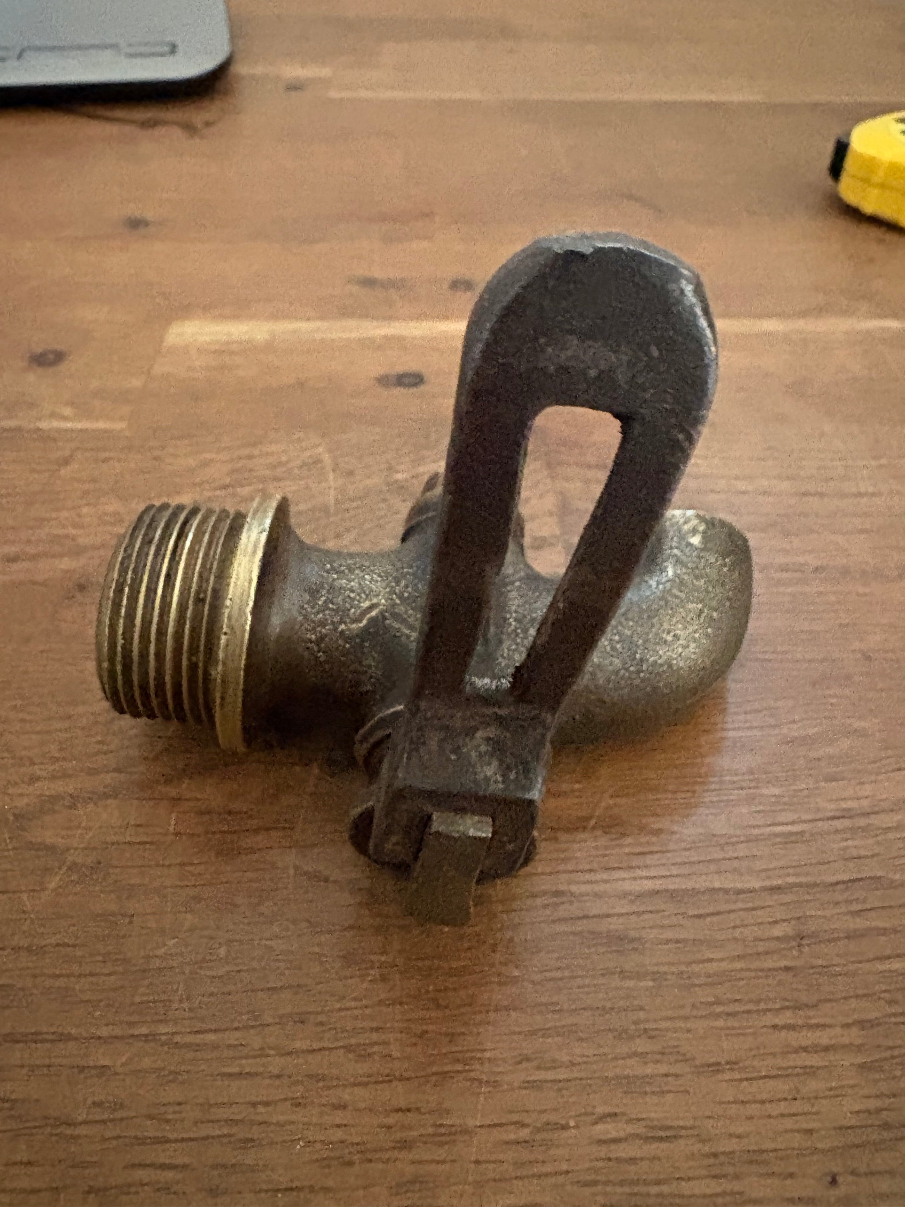 Vintage Brass Lockable Tap , Oil Tap, Barrel Tap