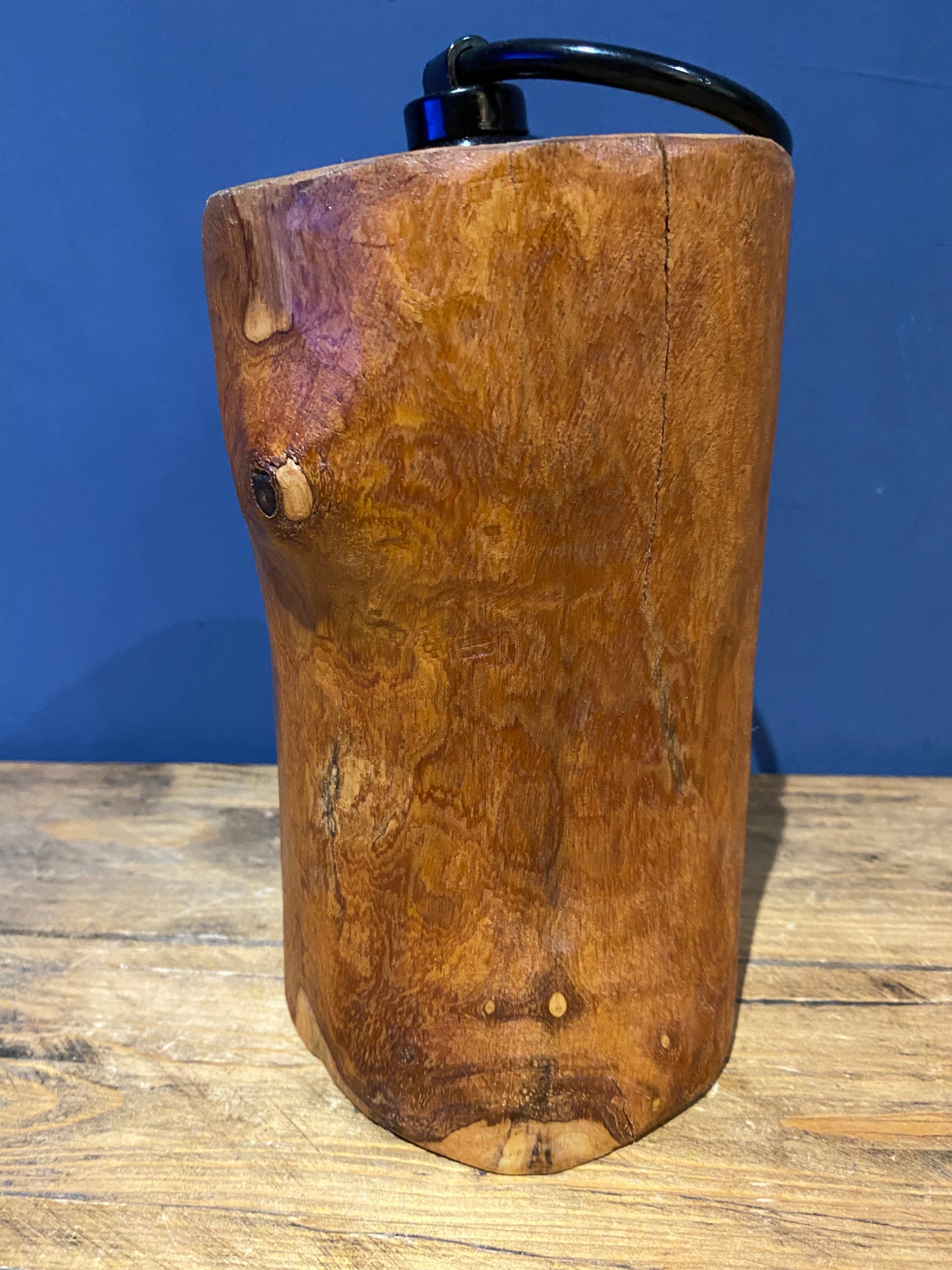 Handmade log doorstop