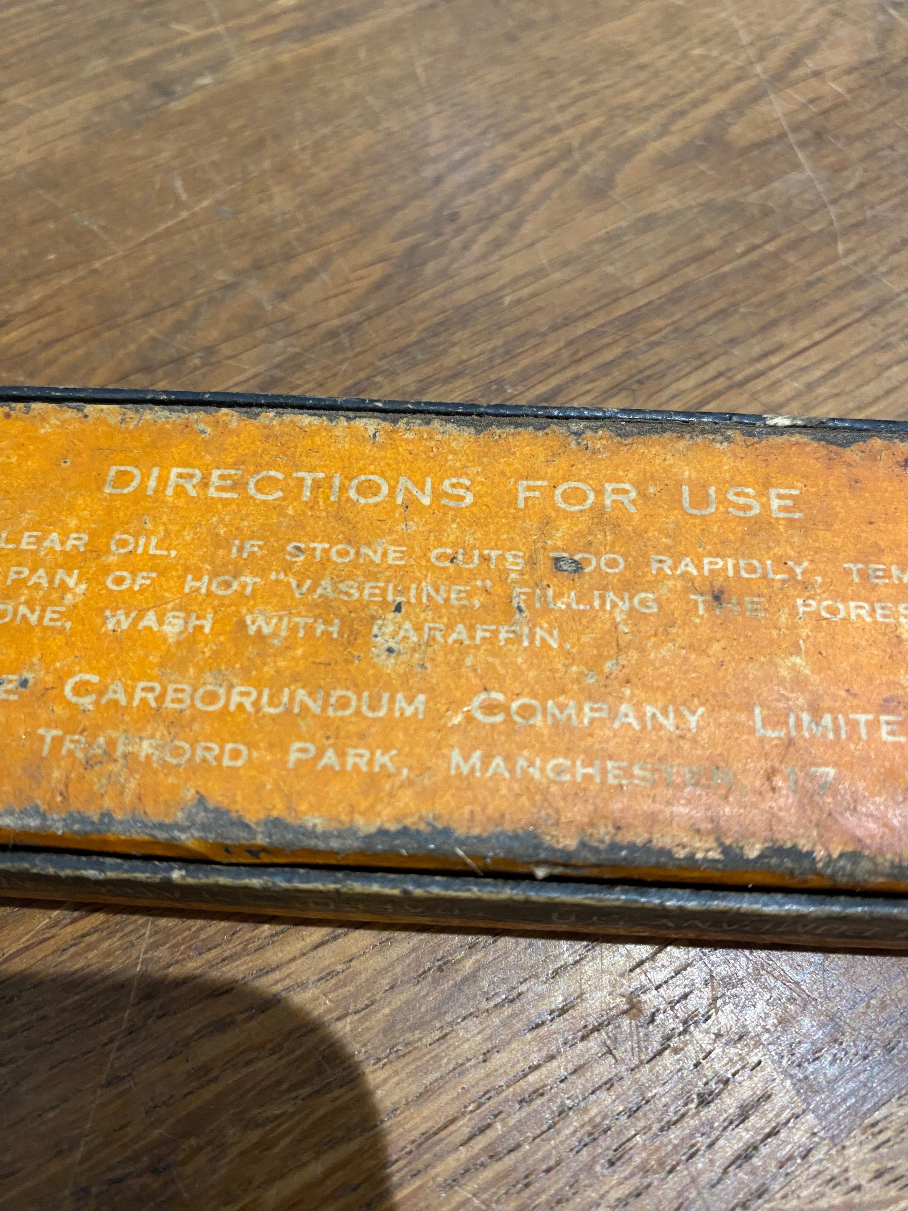 Vintage Carborundum Silicone Carbide Sharpening Stone