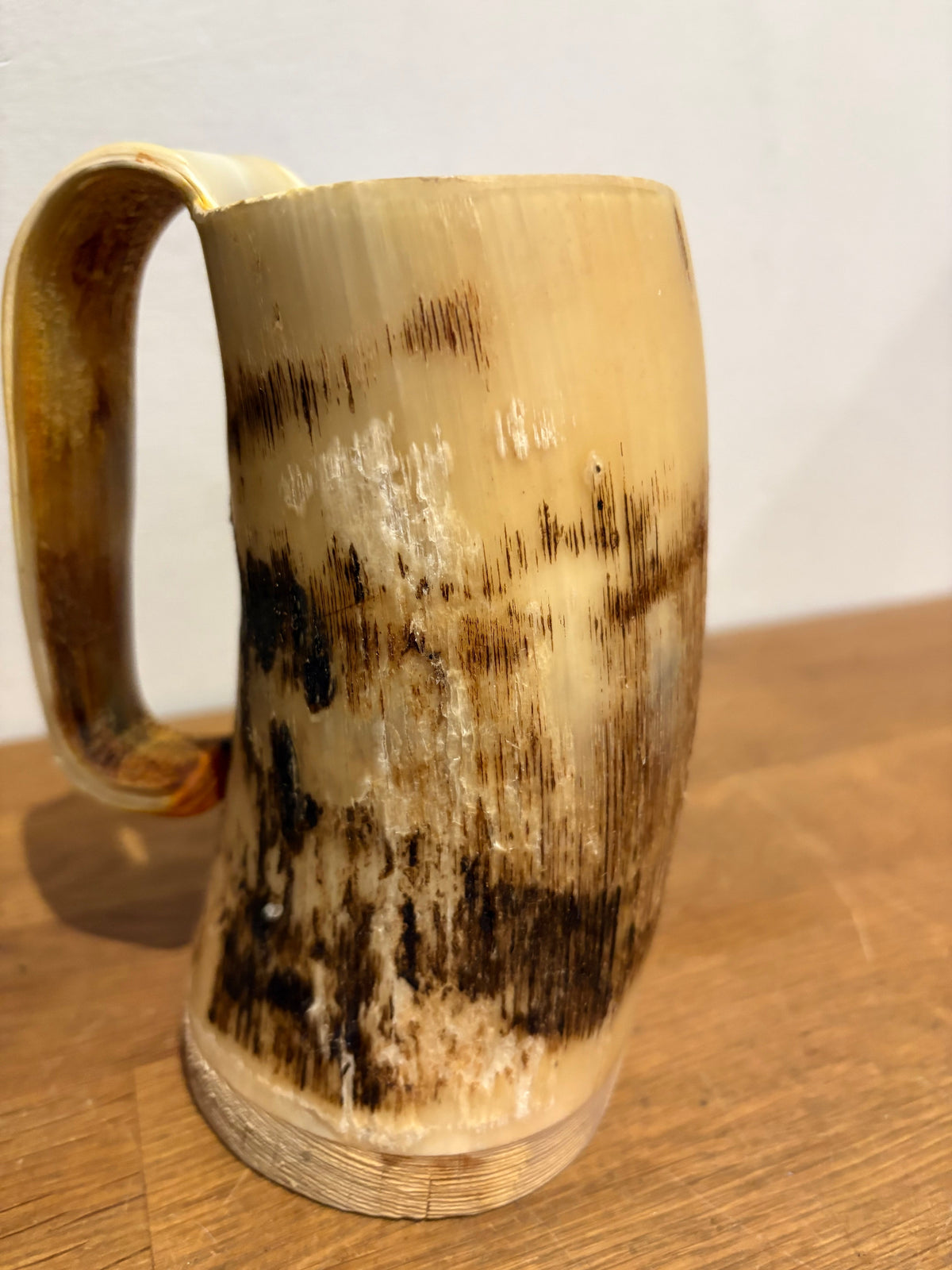 Vintage Pair Of Cow Horn Tankards