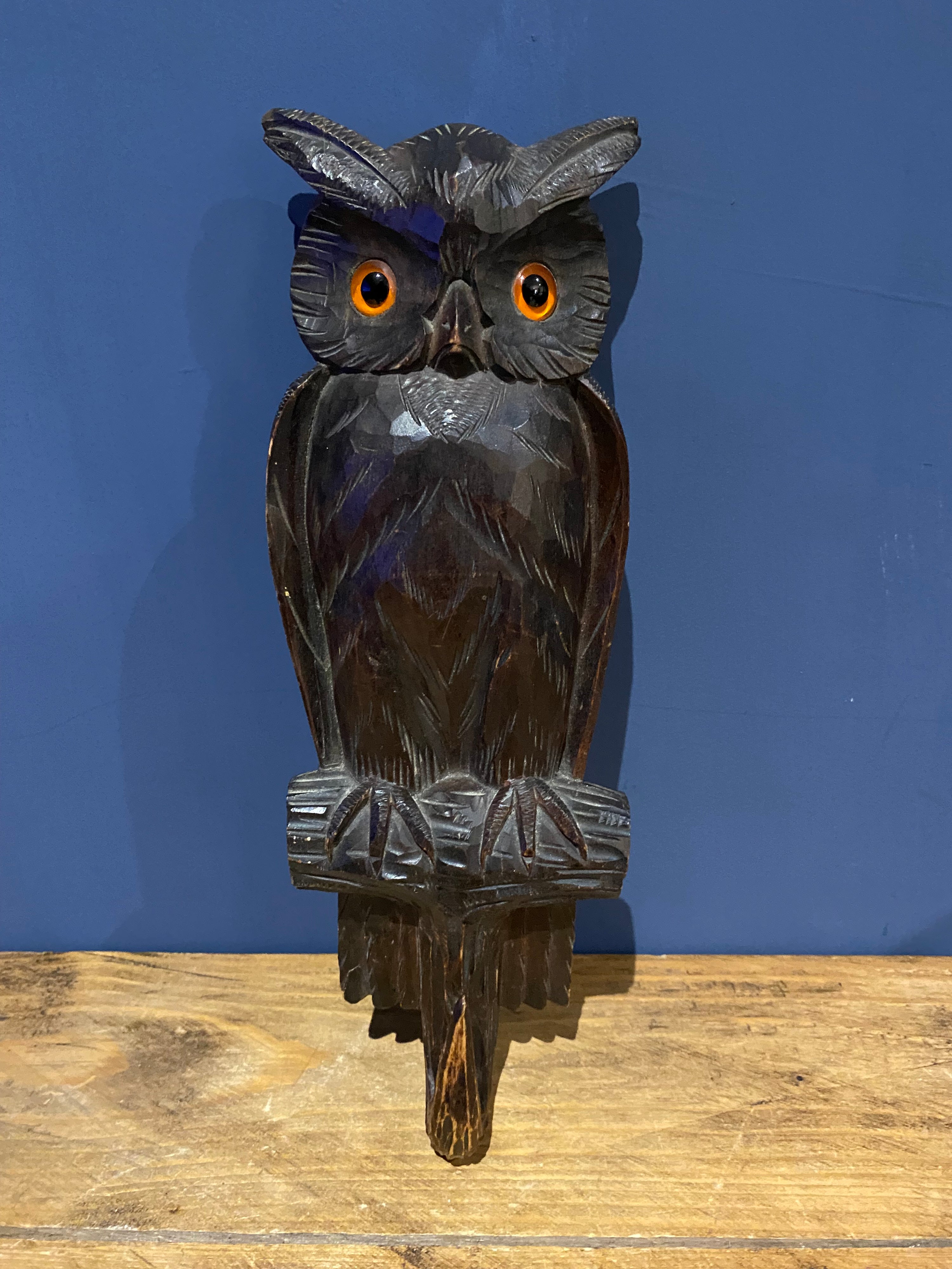 Vintage Early Black Forest Owl Hook