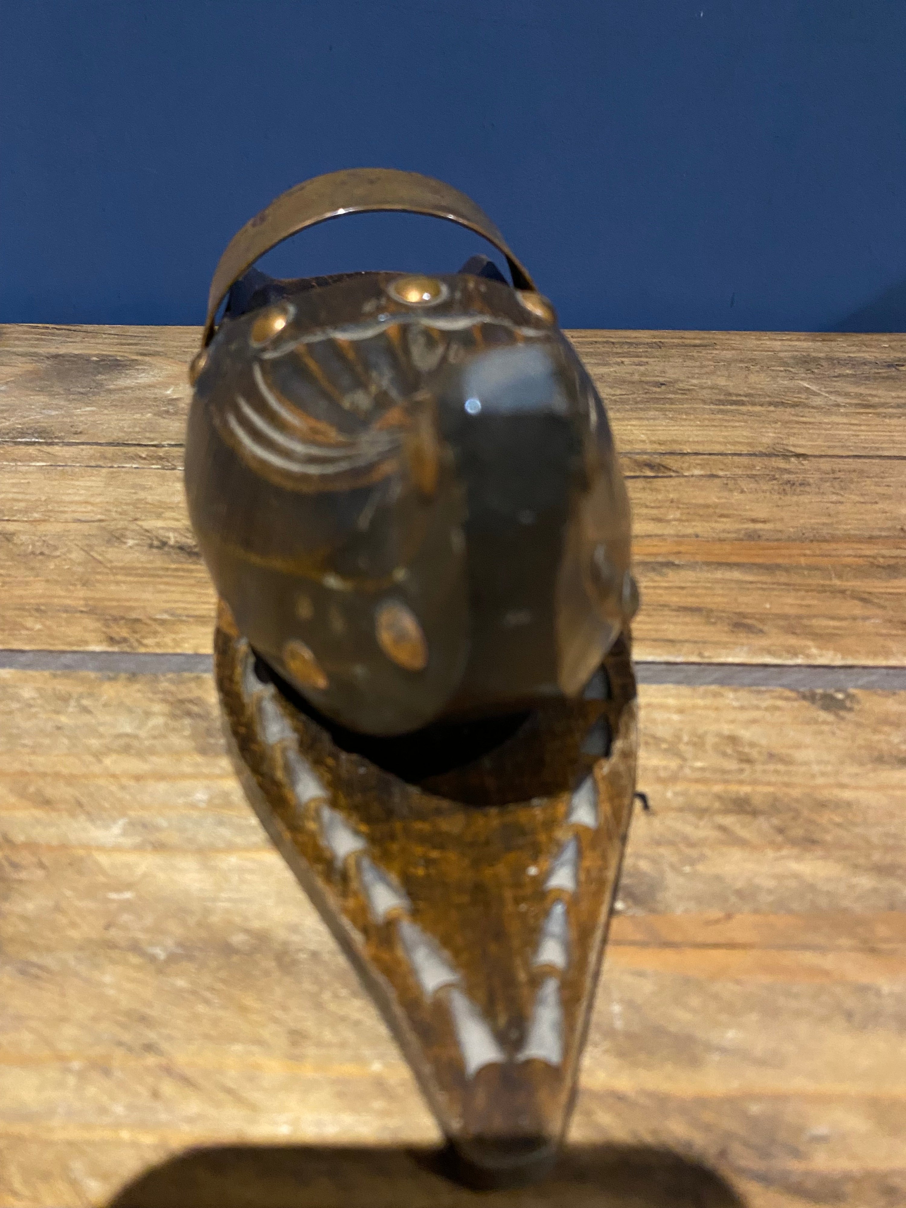 Vintage Carved Clog Wall Pocket , Wall Hanger