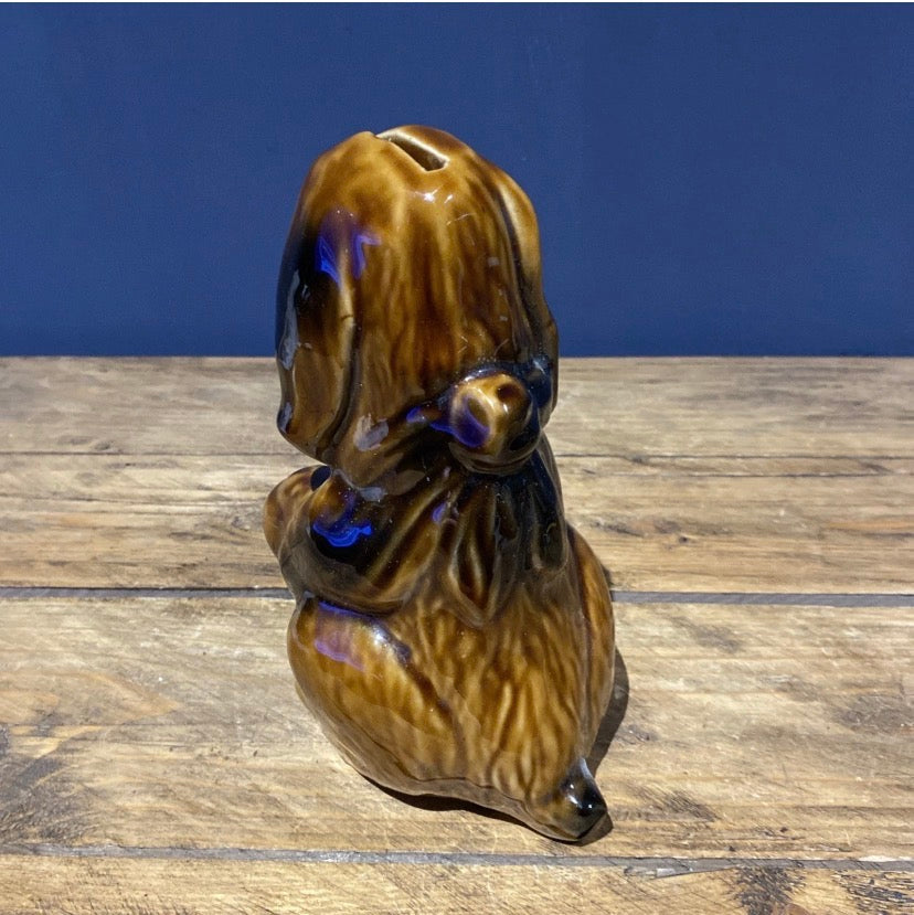 Vintage Treacle Glaze Dog Money Box