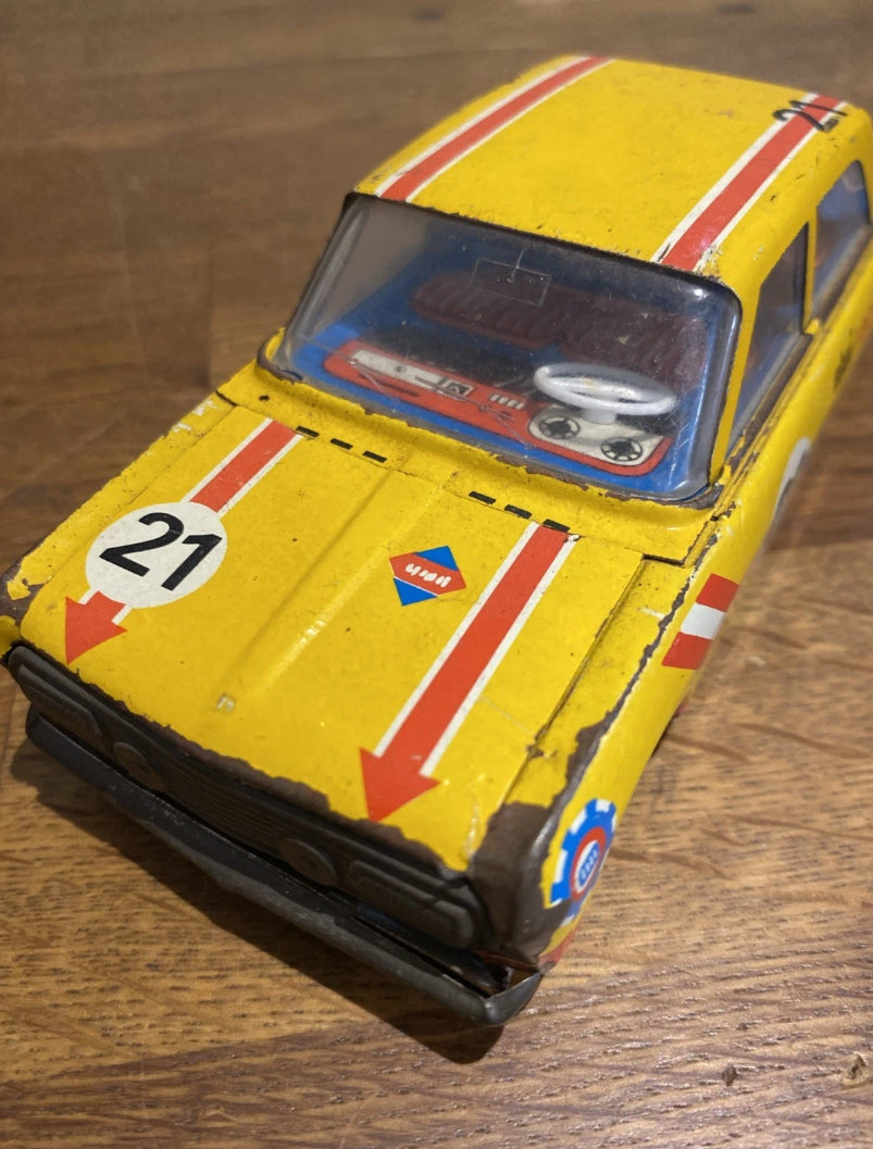 Vintage Rare Ehri Racing Team , Tin Plate Toy Car