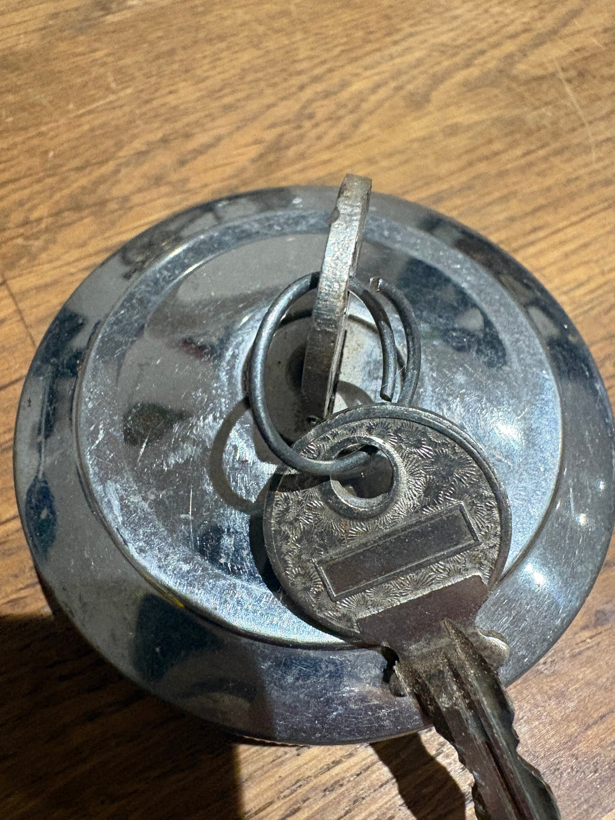 Vintage Chrome Car Petrol Cap .