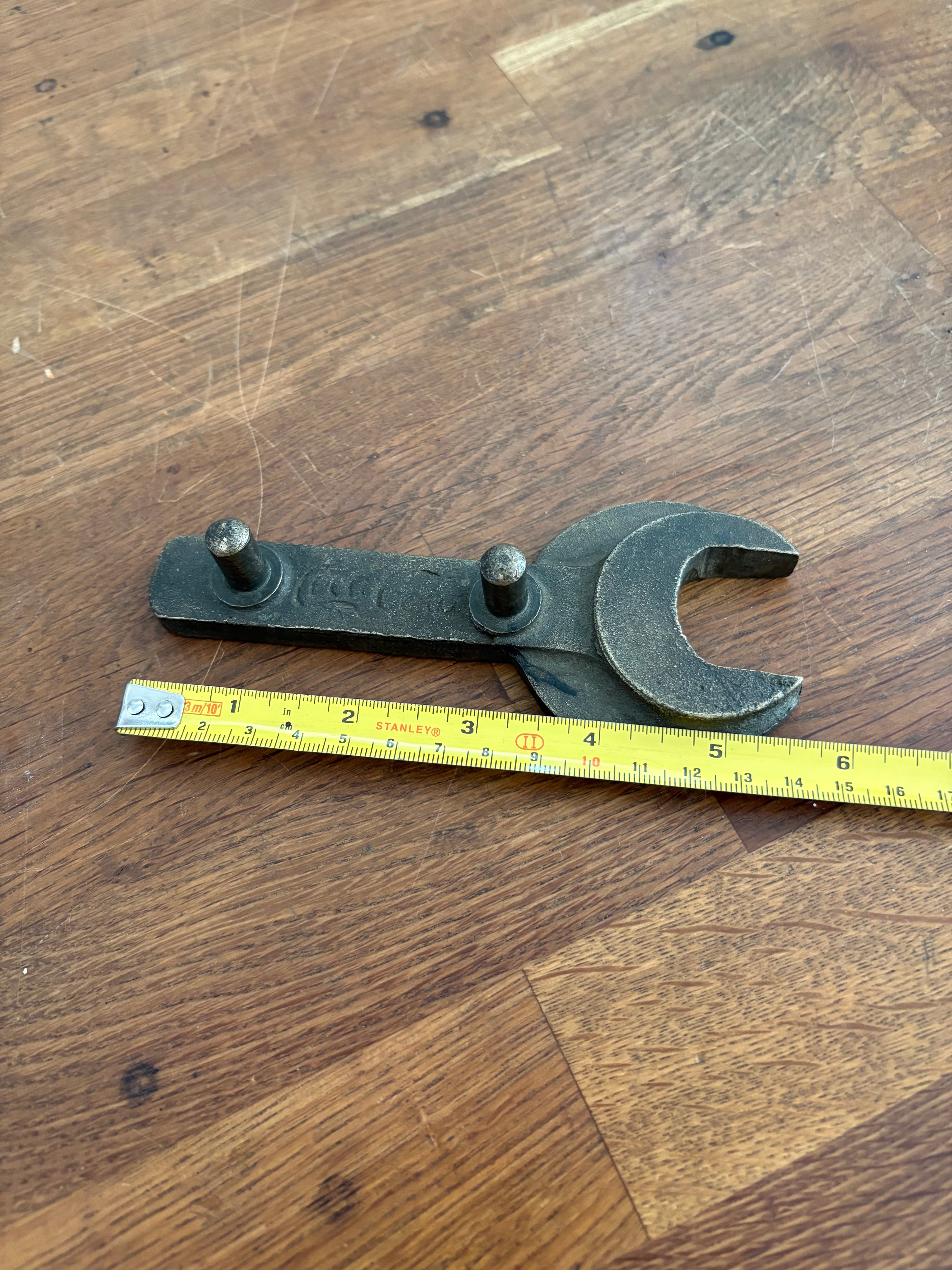Unusual And Rare Coca Cola Barrel Spanner / Mechanic Spanner In Bronze
