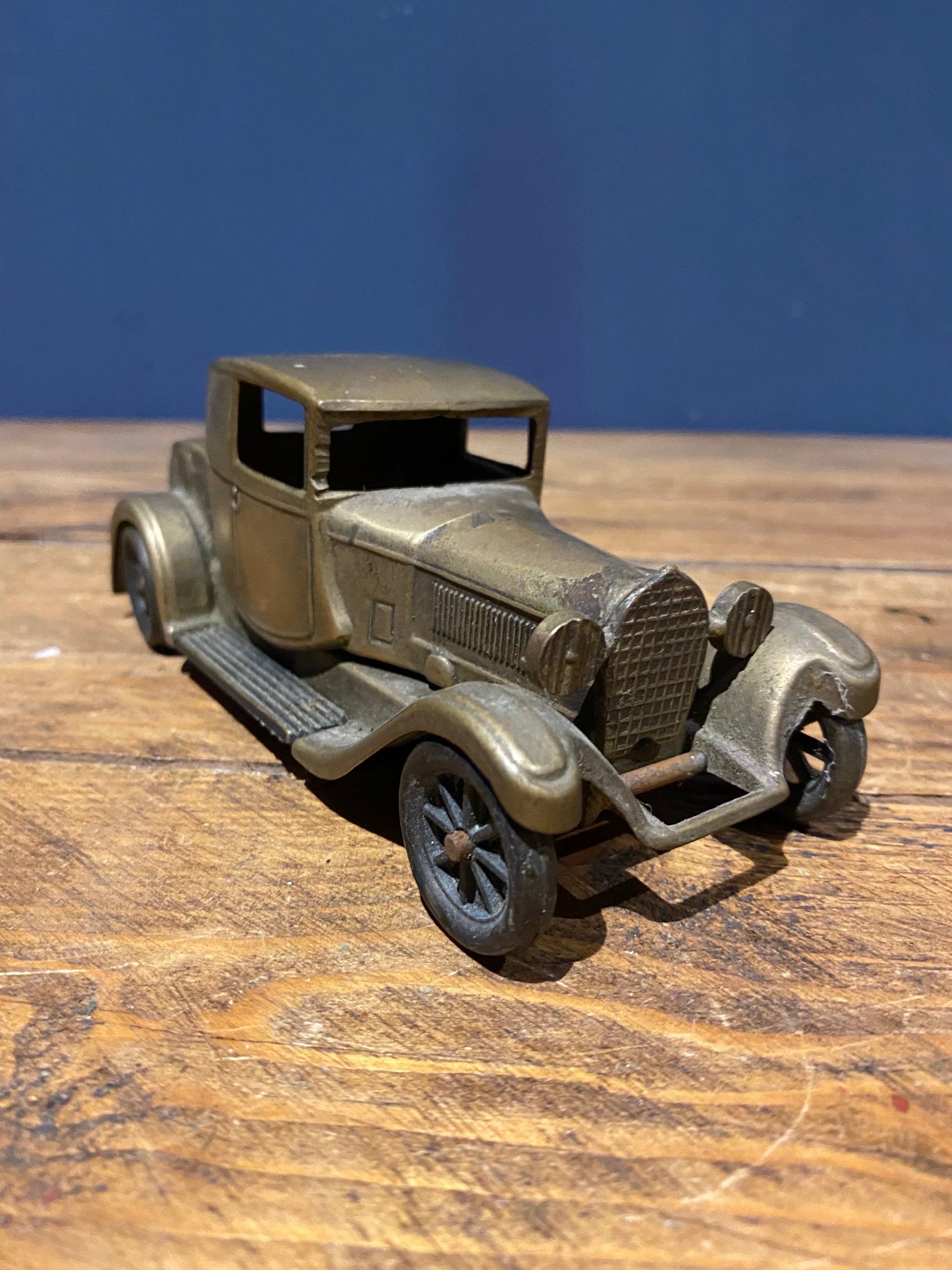 Vintage F.A.L. 1928 Bugatti Type 44, Made In Italy , Brass Model Car