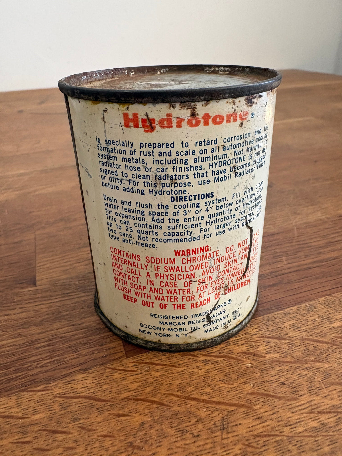Vintage Mobil Hydrotone Can , Sealed , For Display Only , 8 Fl Oz