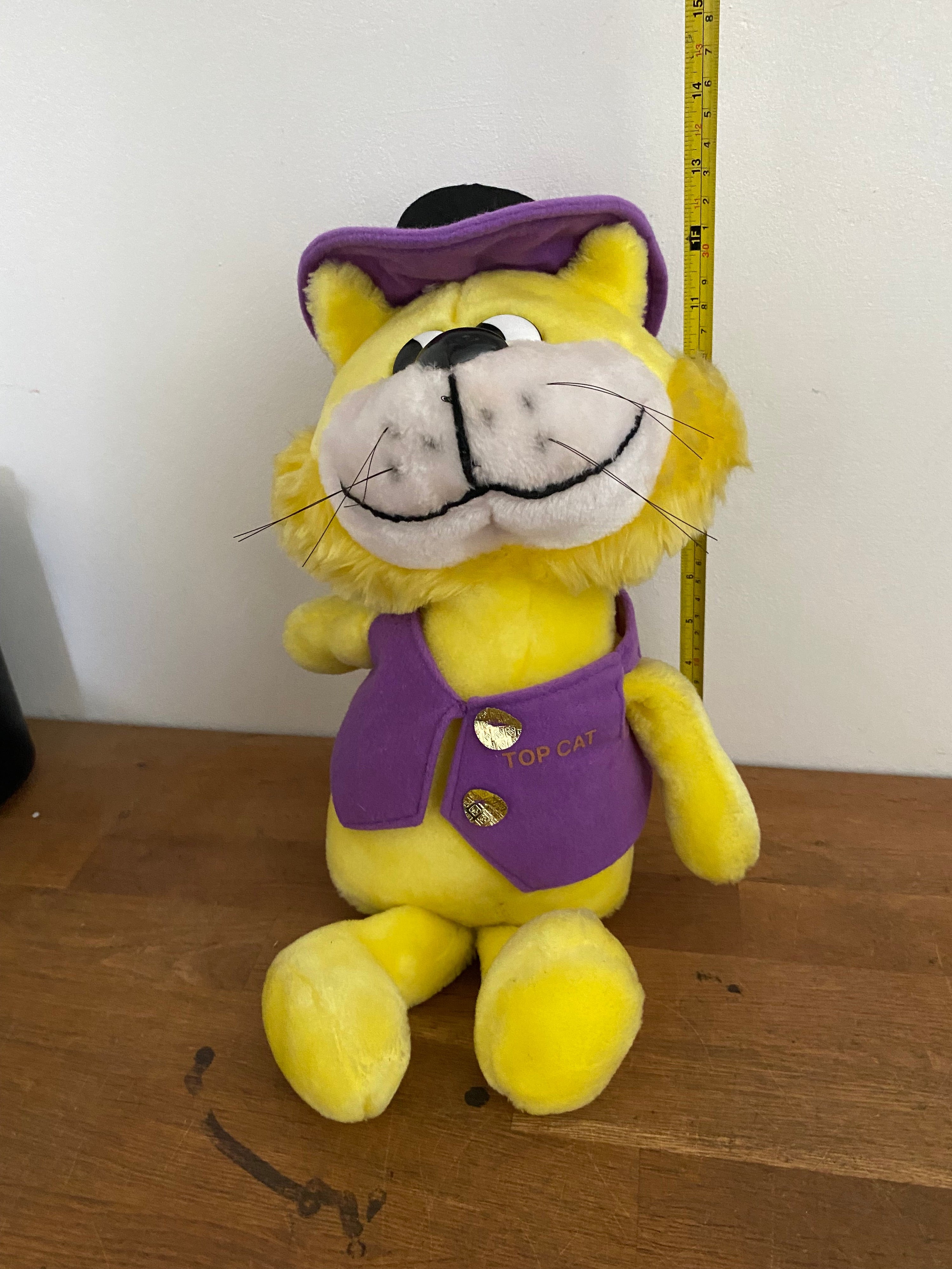 Vintage 1990 Top Cat Cuddly Toy , Hanna Barbera, Plush
