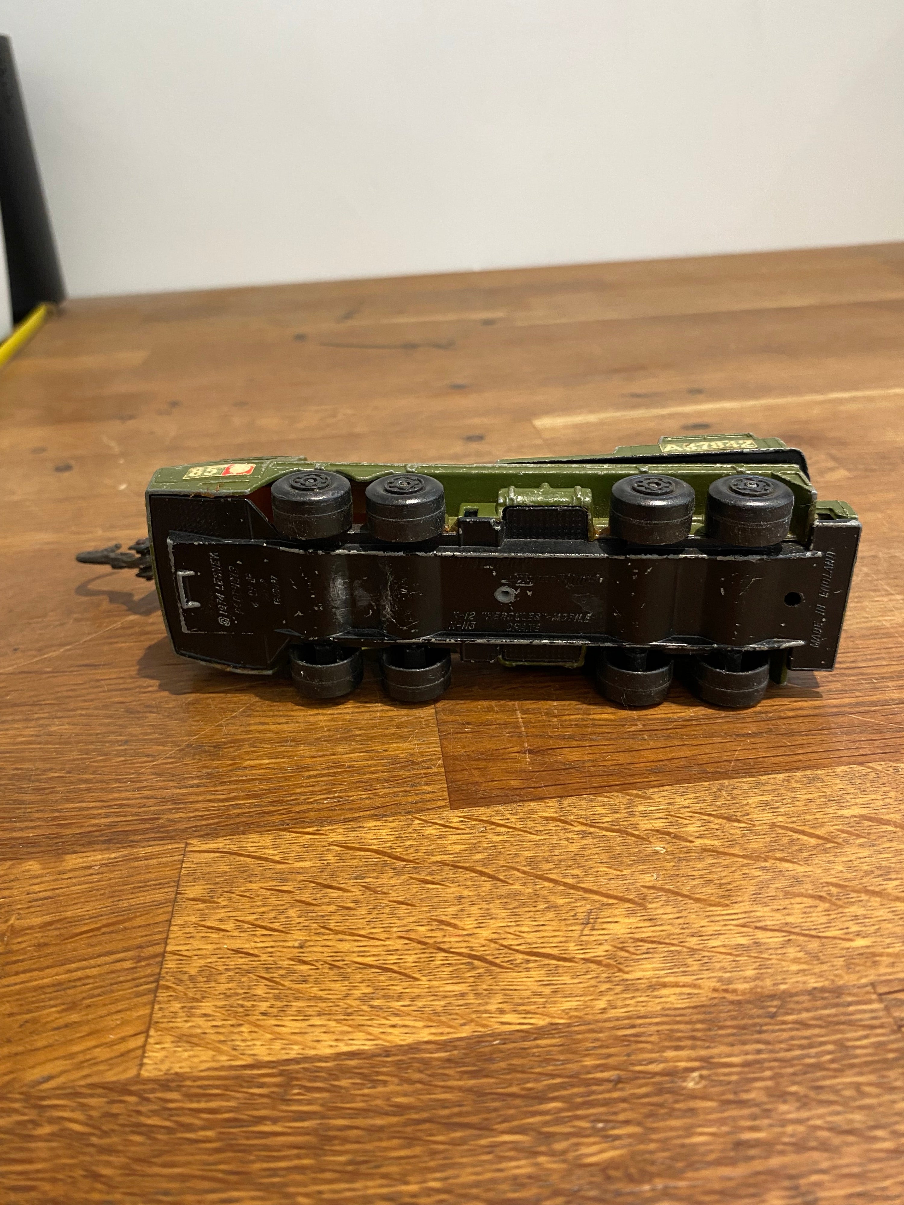 Matchbox Superkings K-12 Hercules Mobile Crane Military, 1974