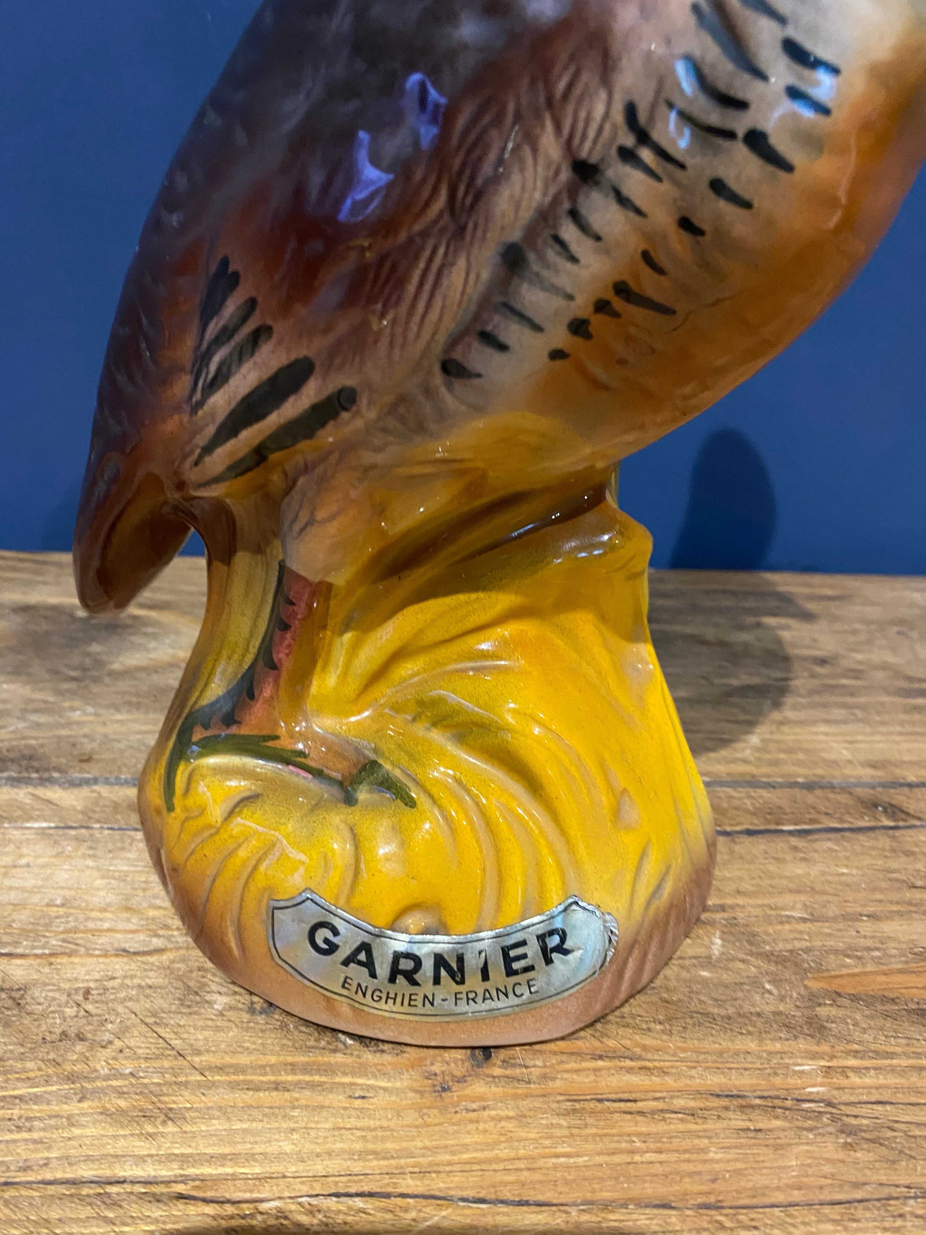 Vintage 70’s Garnier cherry brandy ceramic decanter