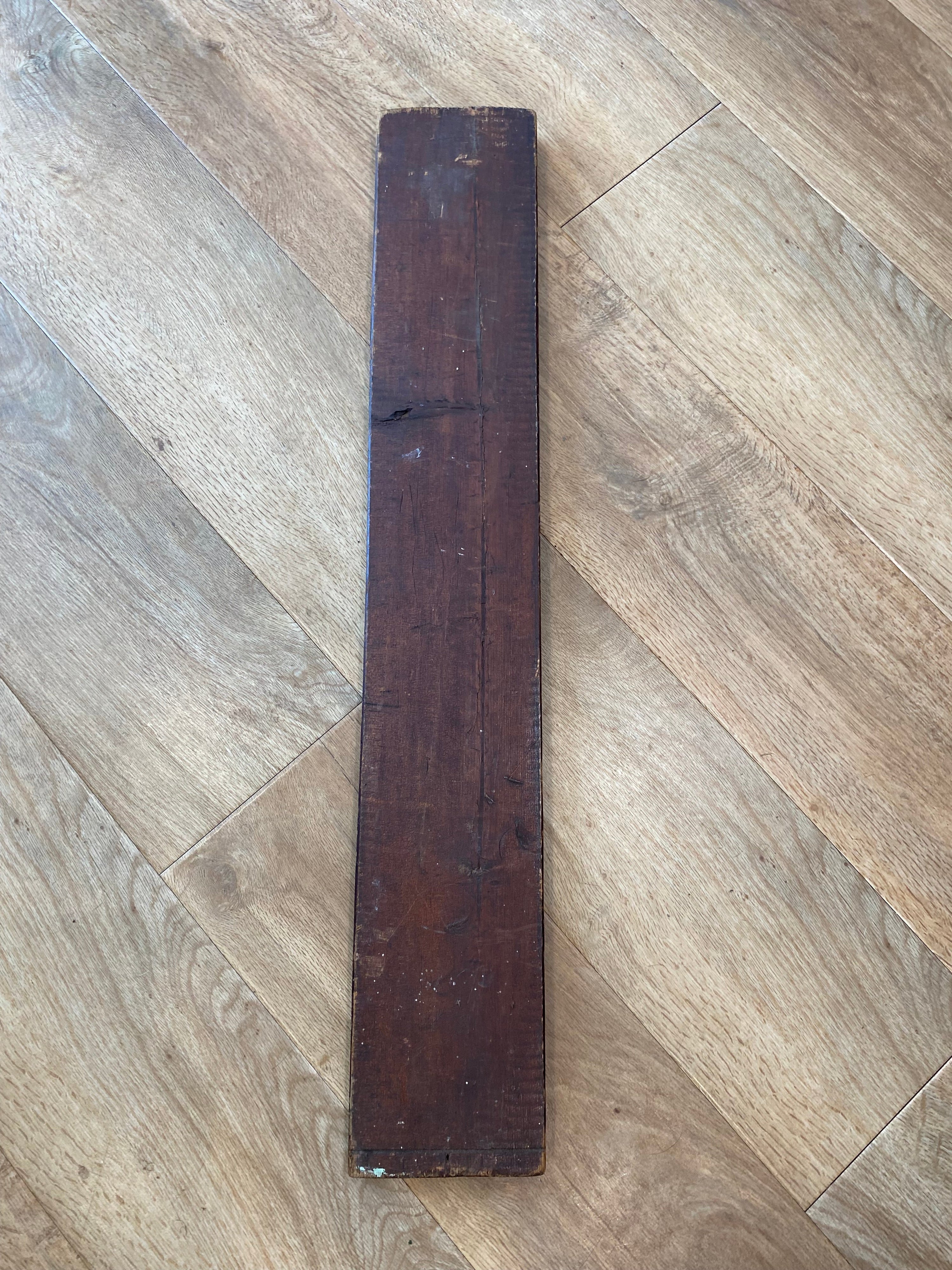 Extra Large Antique Wood Cribbage Board, 30 Inches Long