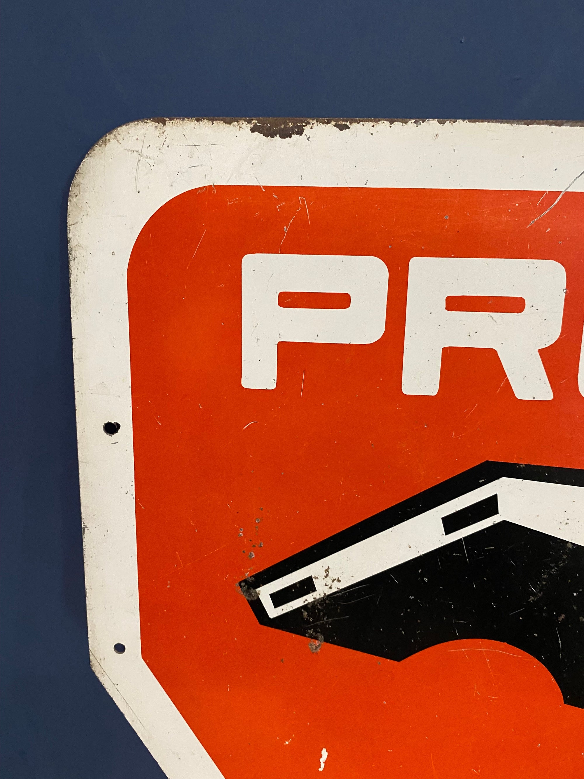Large LTS Protection Metal Sign , Advertising Sign, Petroliana, Vintage