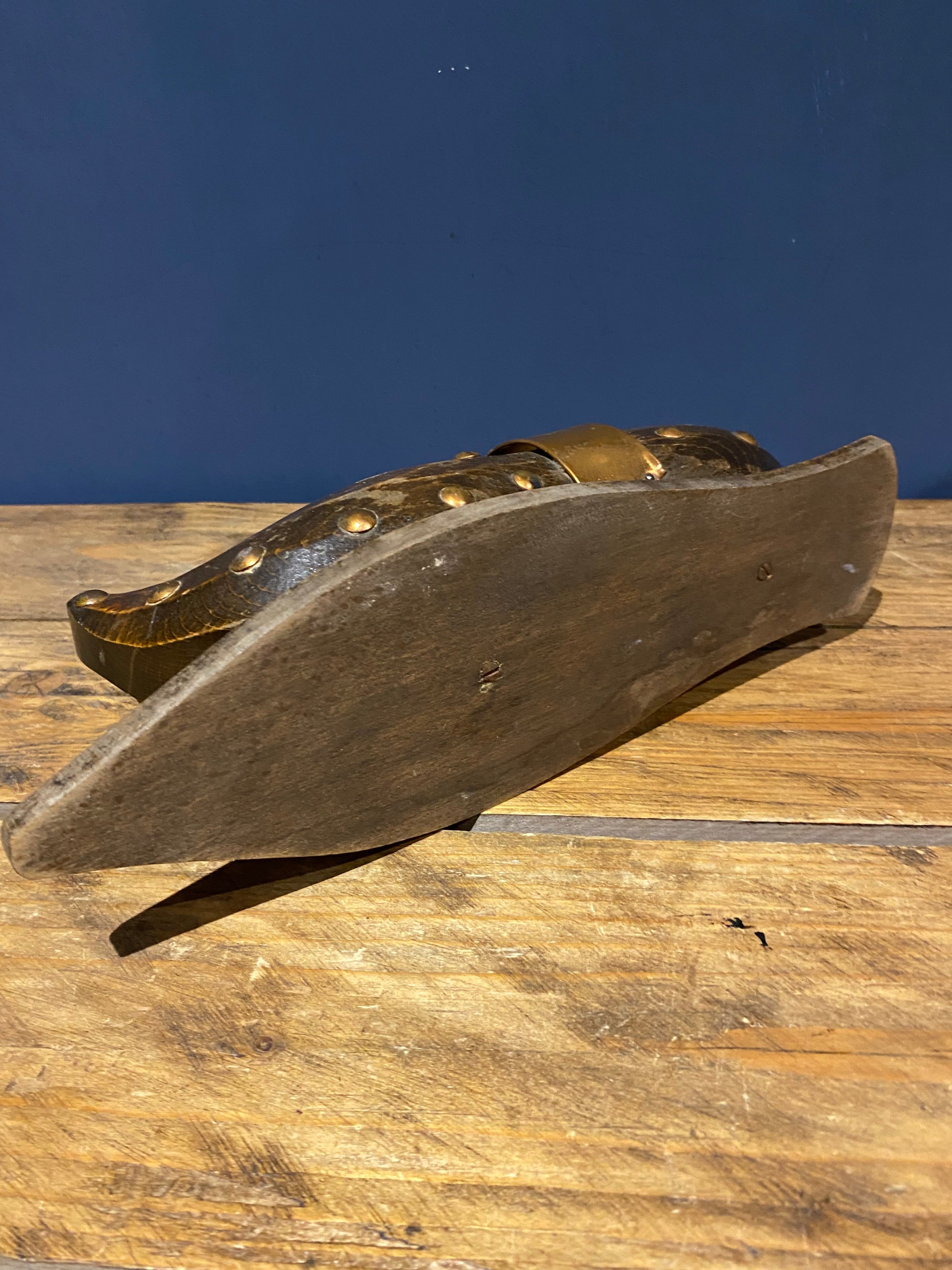 Vintage Carved Clog Wall Pocket , Wall Hanger