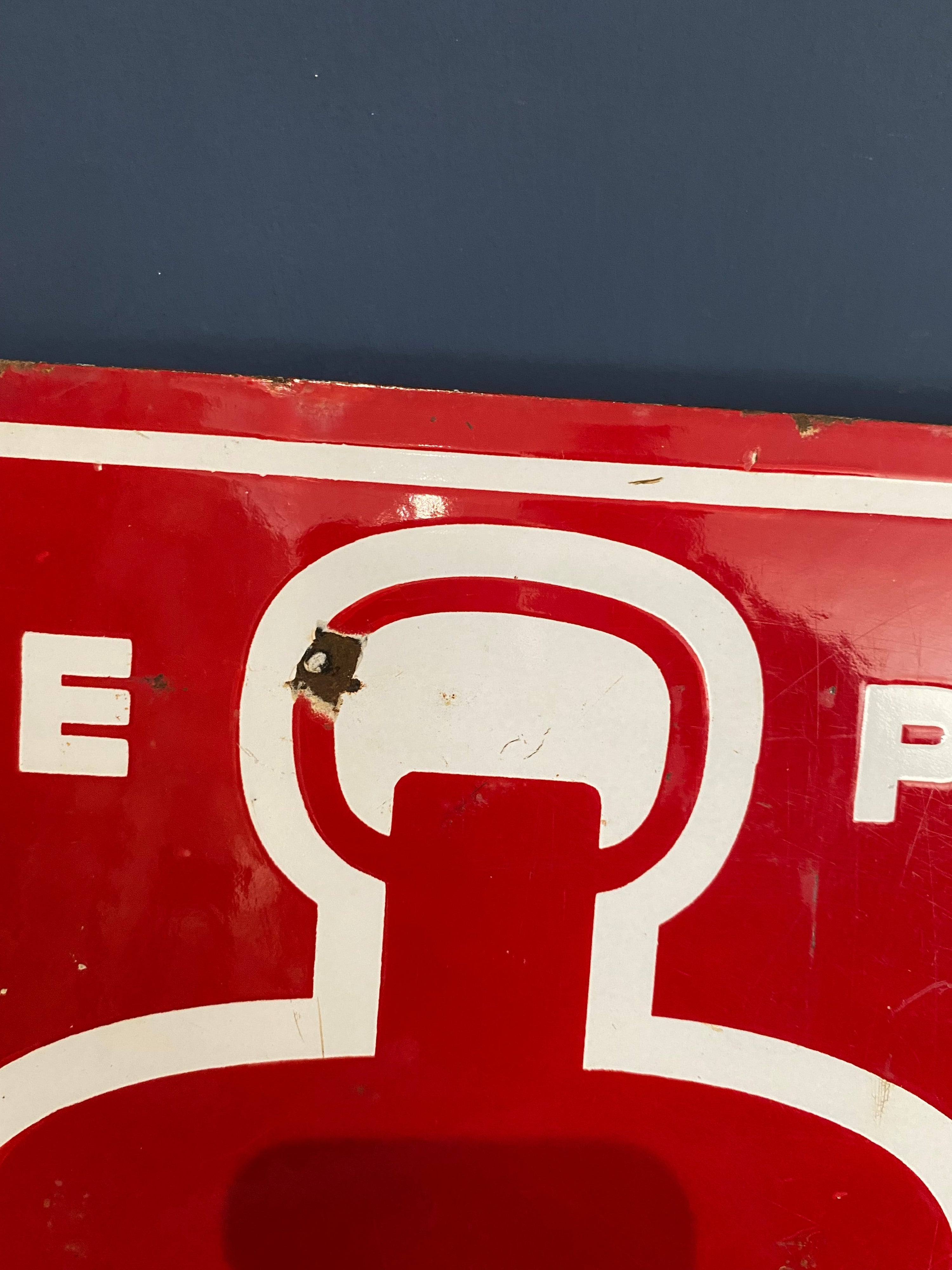 Vintage French Antargaz double sided enamel sign , 1970’s