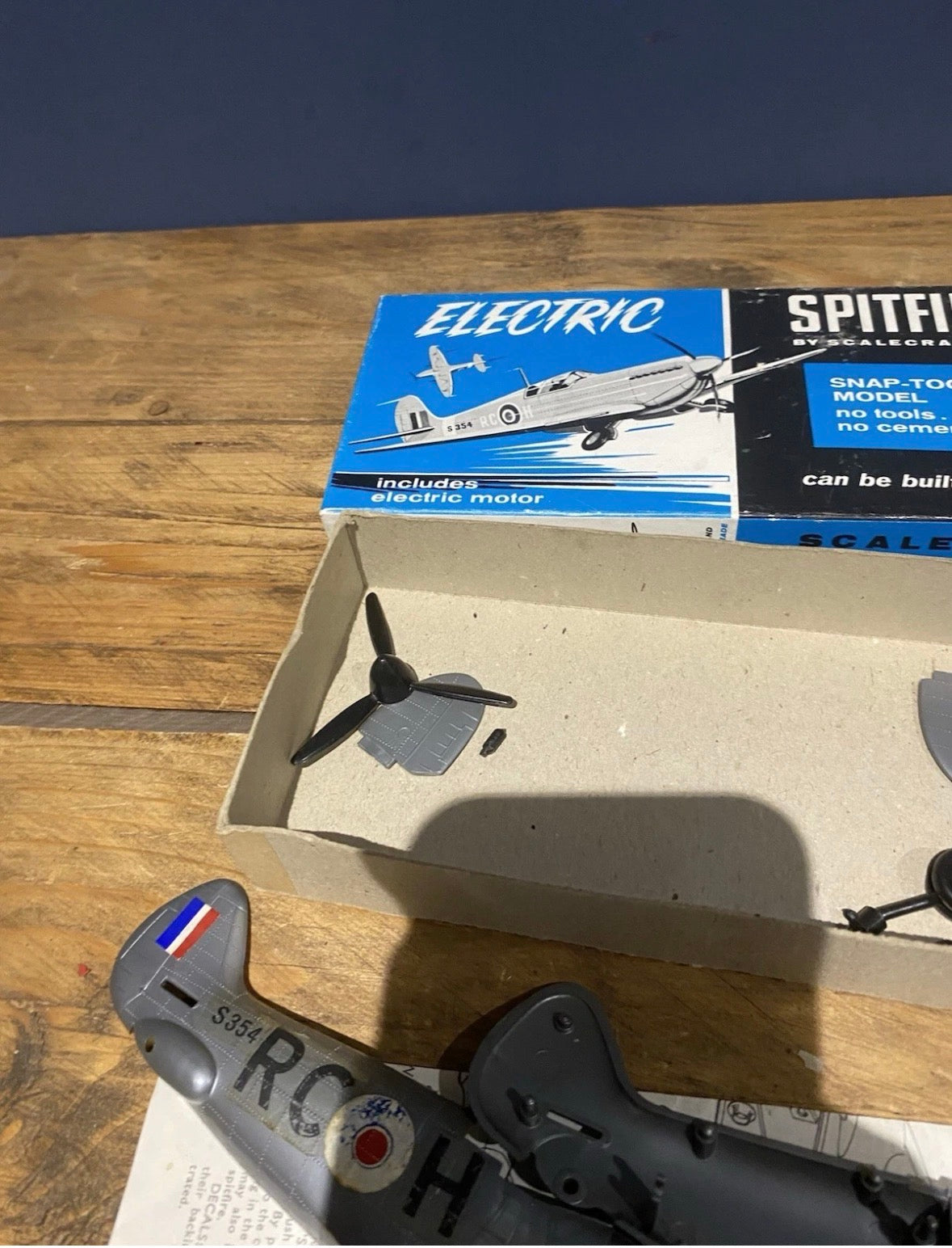 Vintage Scalecraft Electric Spitfire Model , Part Kit Or Spares.