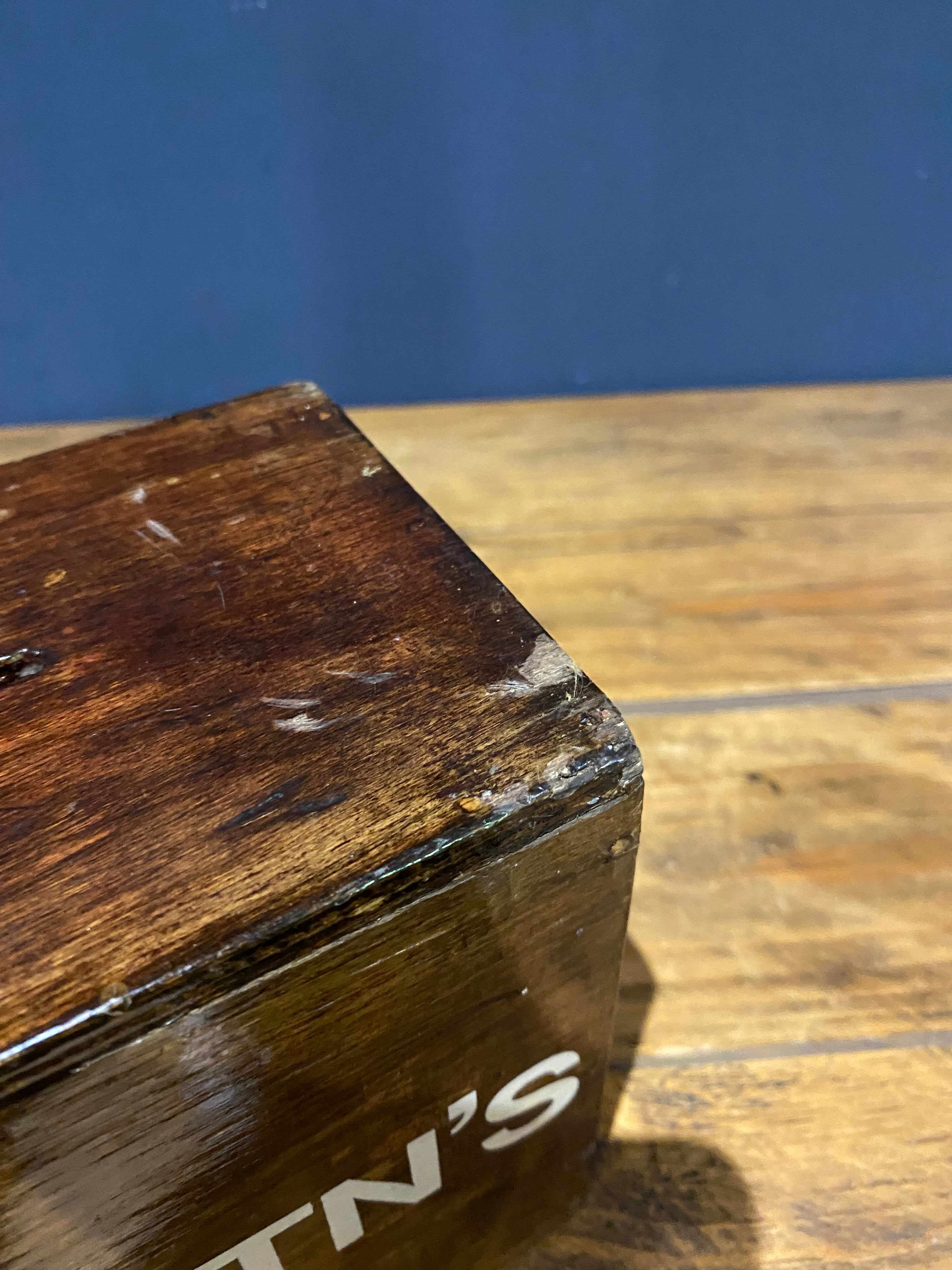 Vintage Wooden Congregations Box / Contributions Box / Alms Box