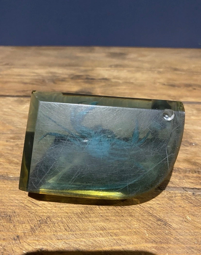 Vintage Lucite Crab Pen Holder / Paper Weight