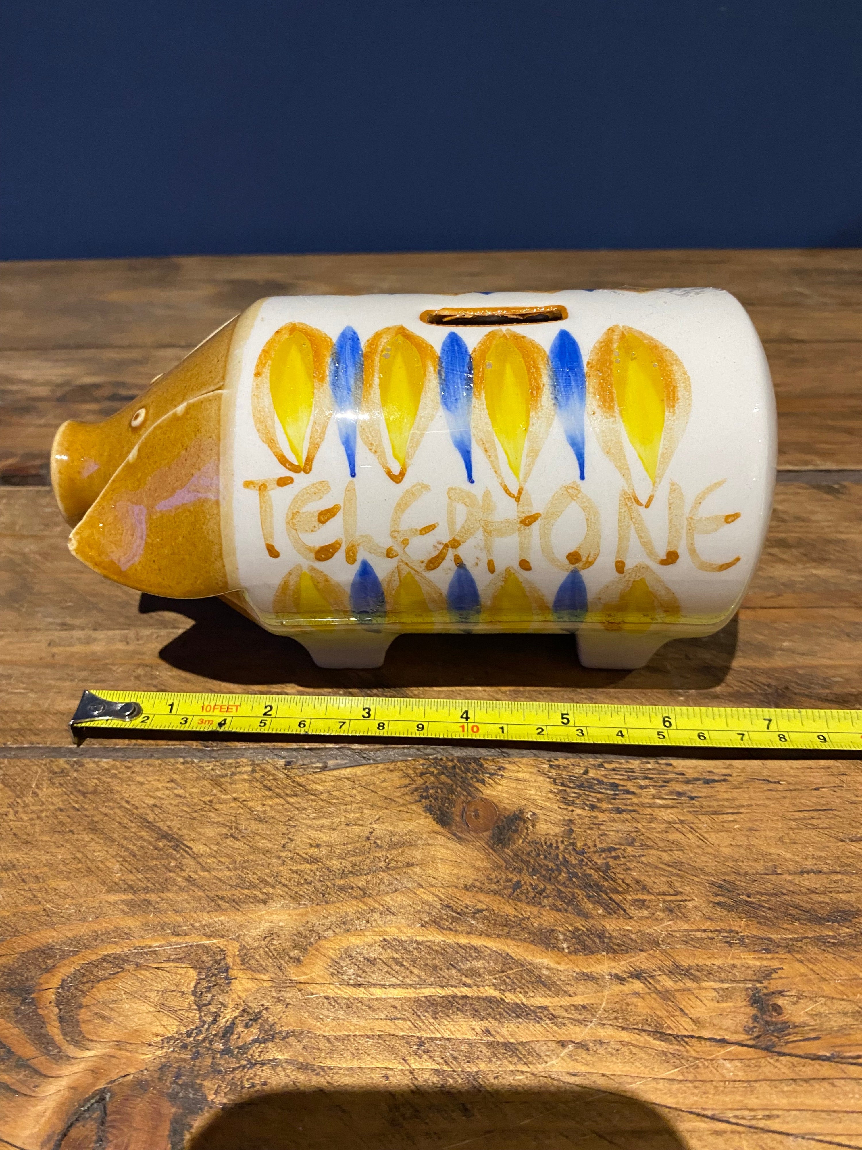 Vintage Telephone Money Box / Piggy Bank , Ceramic 70’s/80’s