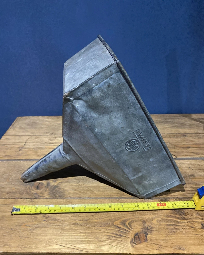 Vintage Galvanised Swifts Tractor Funnel