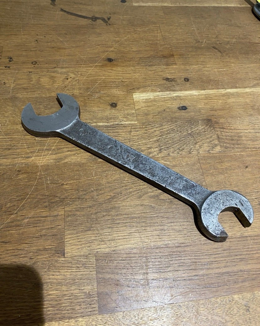Vintage 1941 Air Ministry Spanner, 3/4 Bsw,7/8 Bsf + 5/8 Bsw, 11/16 Bsf.