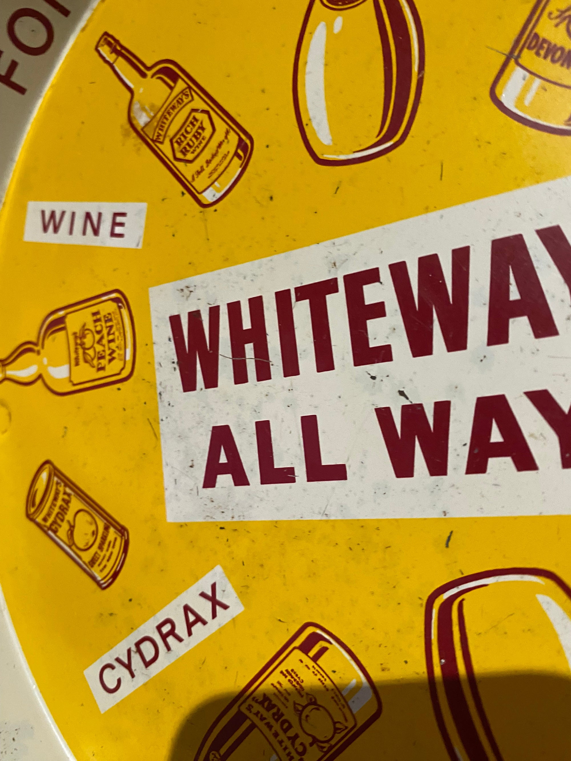 Early Vintage Rare Whiteways , All Ways , Drinks Tray.