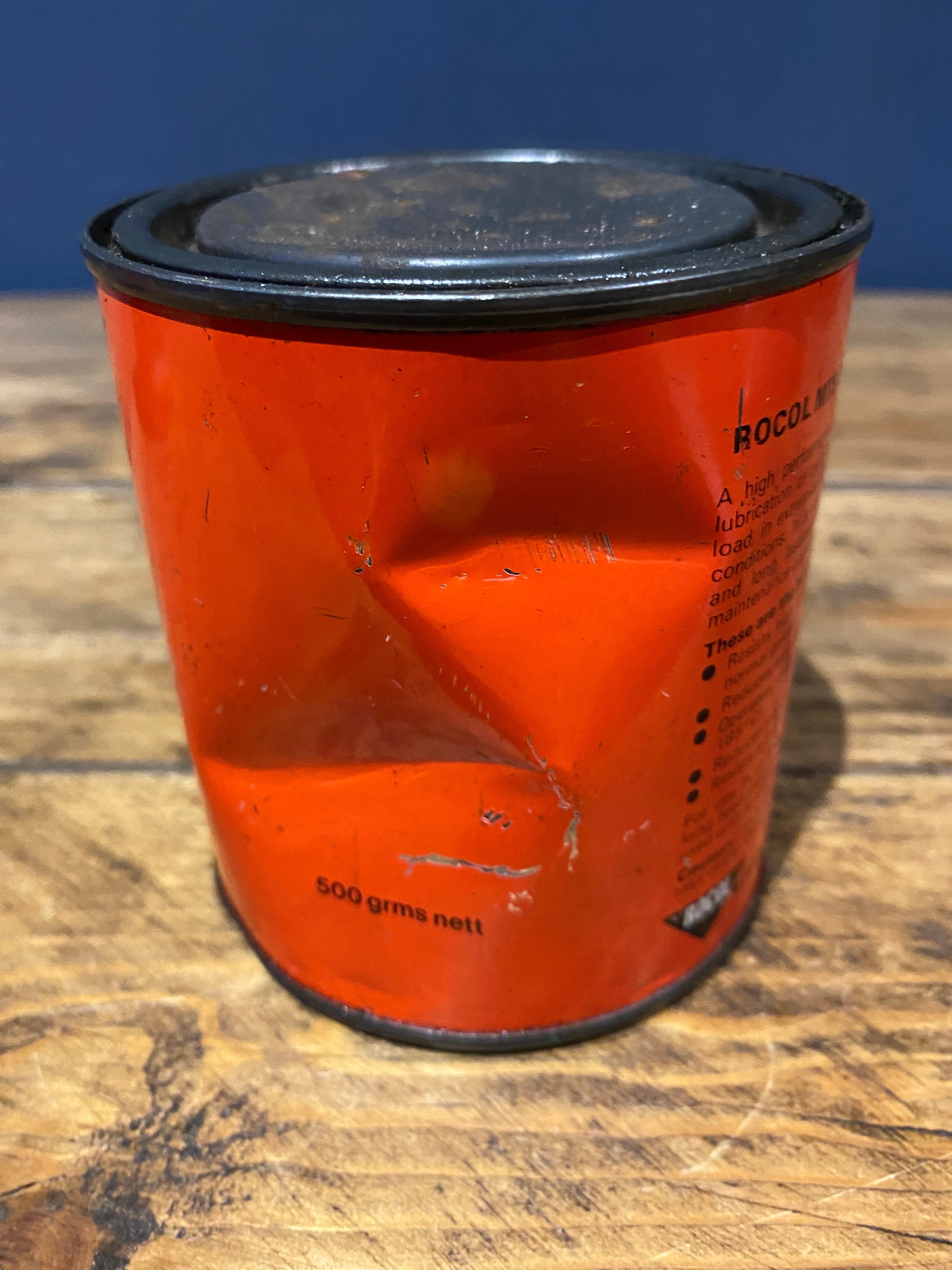 Vintage Rocol Advanced Lubricants Mts 2000 Bearing Grease Tin
