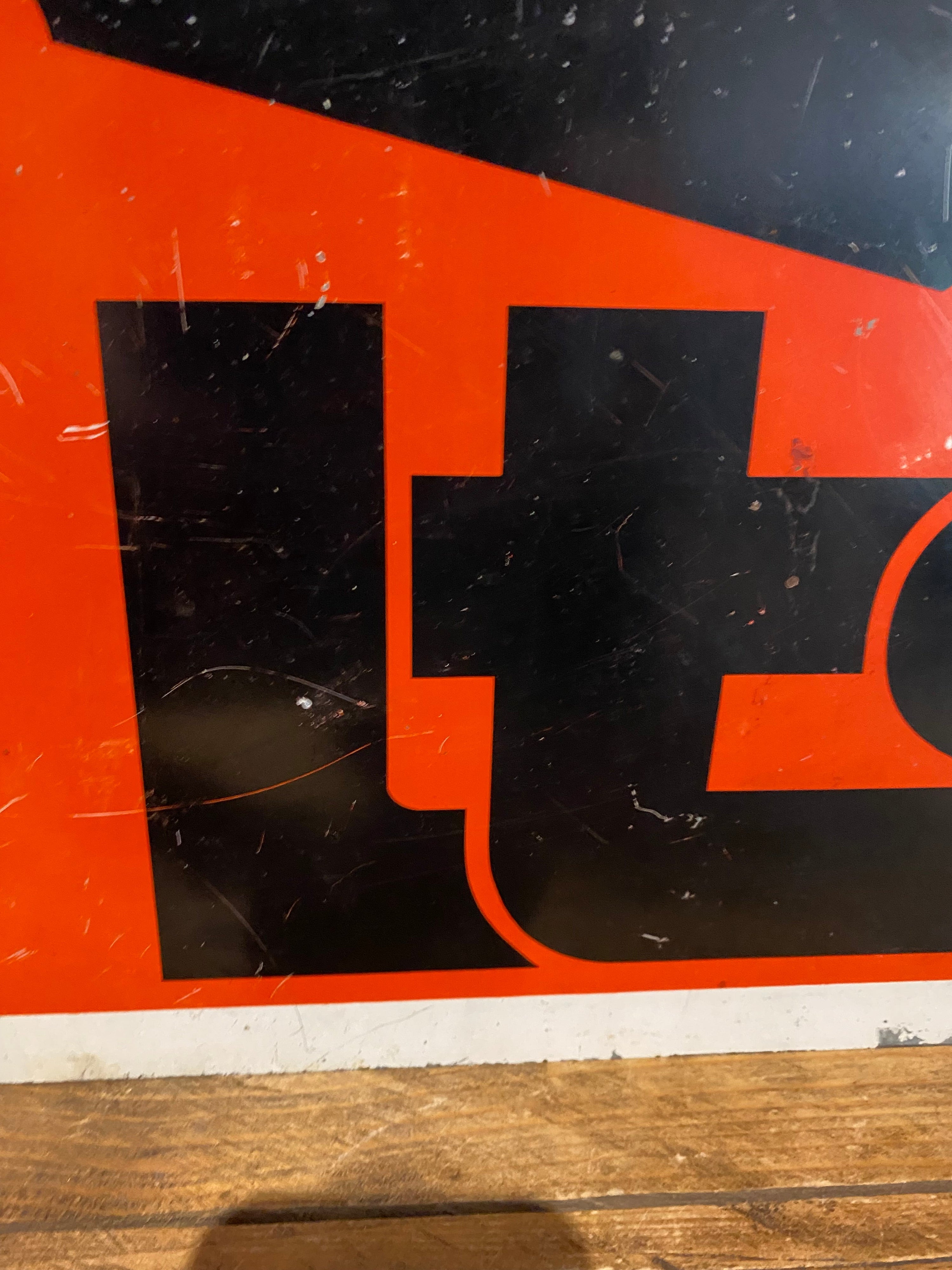 Large LTS Protection Metal Sign , Advertising Sign, Petroliana, Vintage