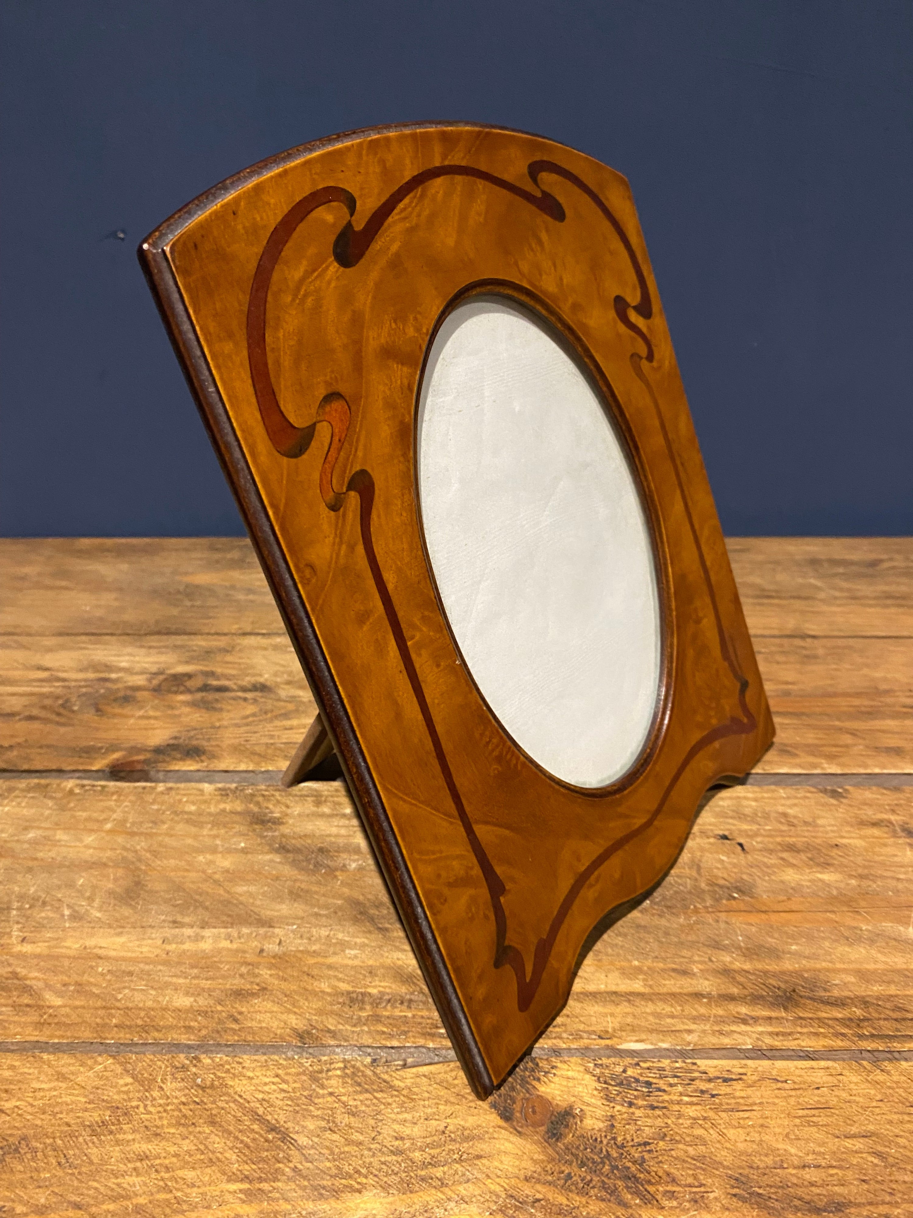 Beautiful Inlaid Wood Antique Photo Frame