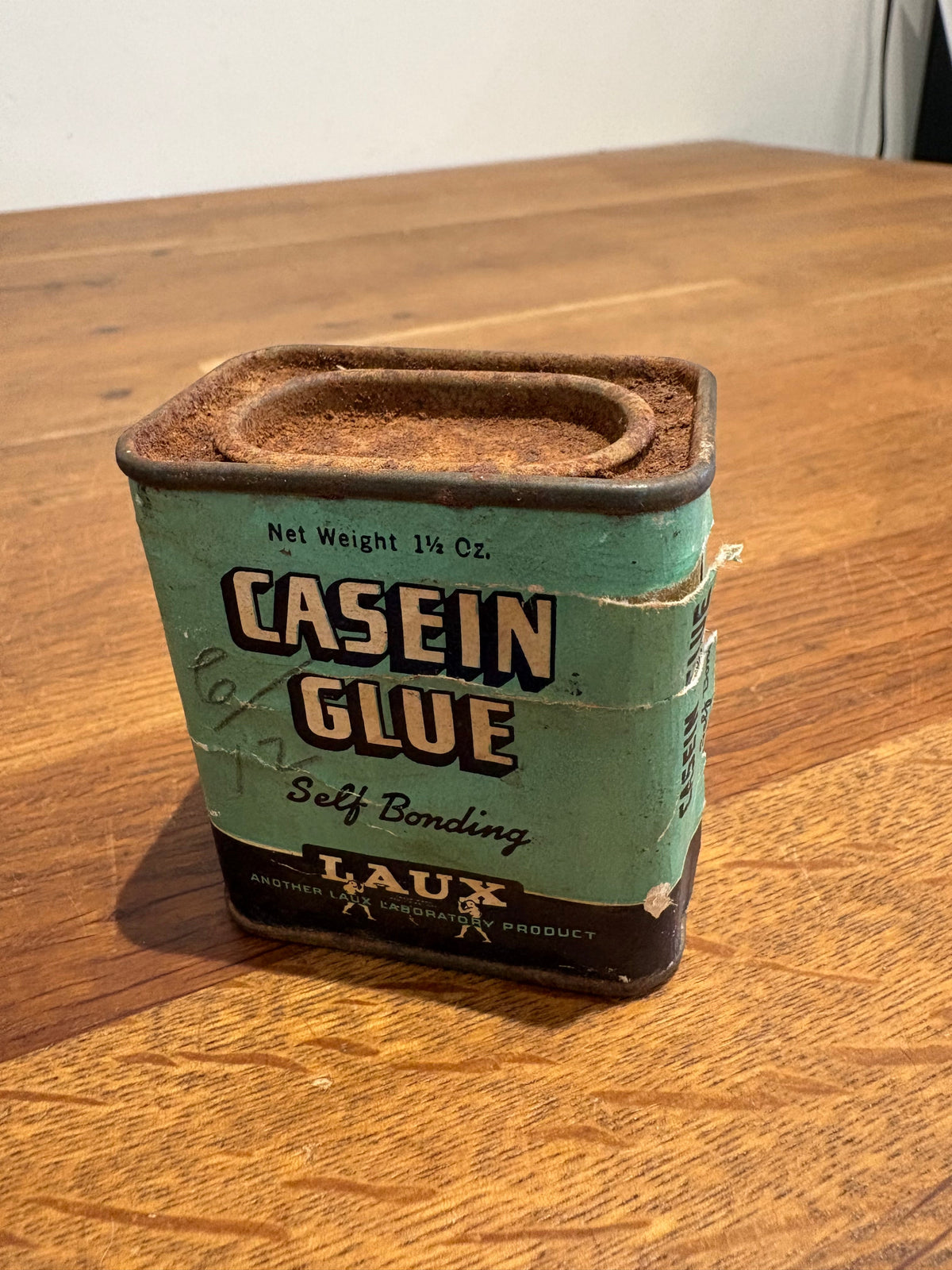 Vintage Laux Casein Glue  Tin , Display Item