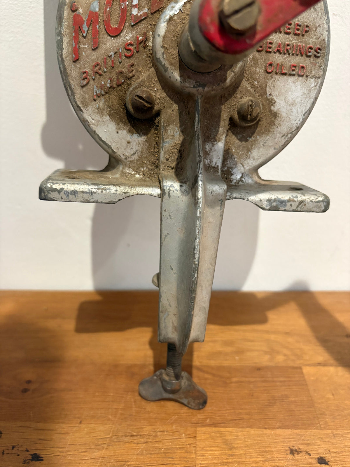 VINTAGE HAND-CRANK BENCH GRINDER/SHARPENER BY MOLE