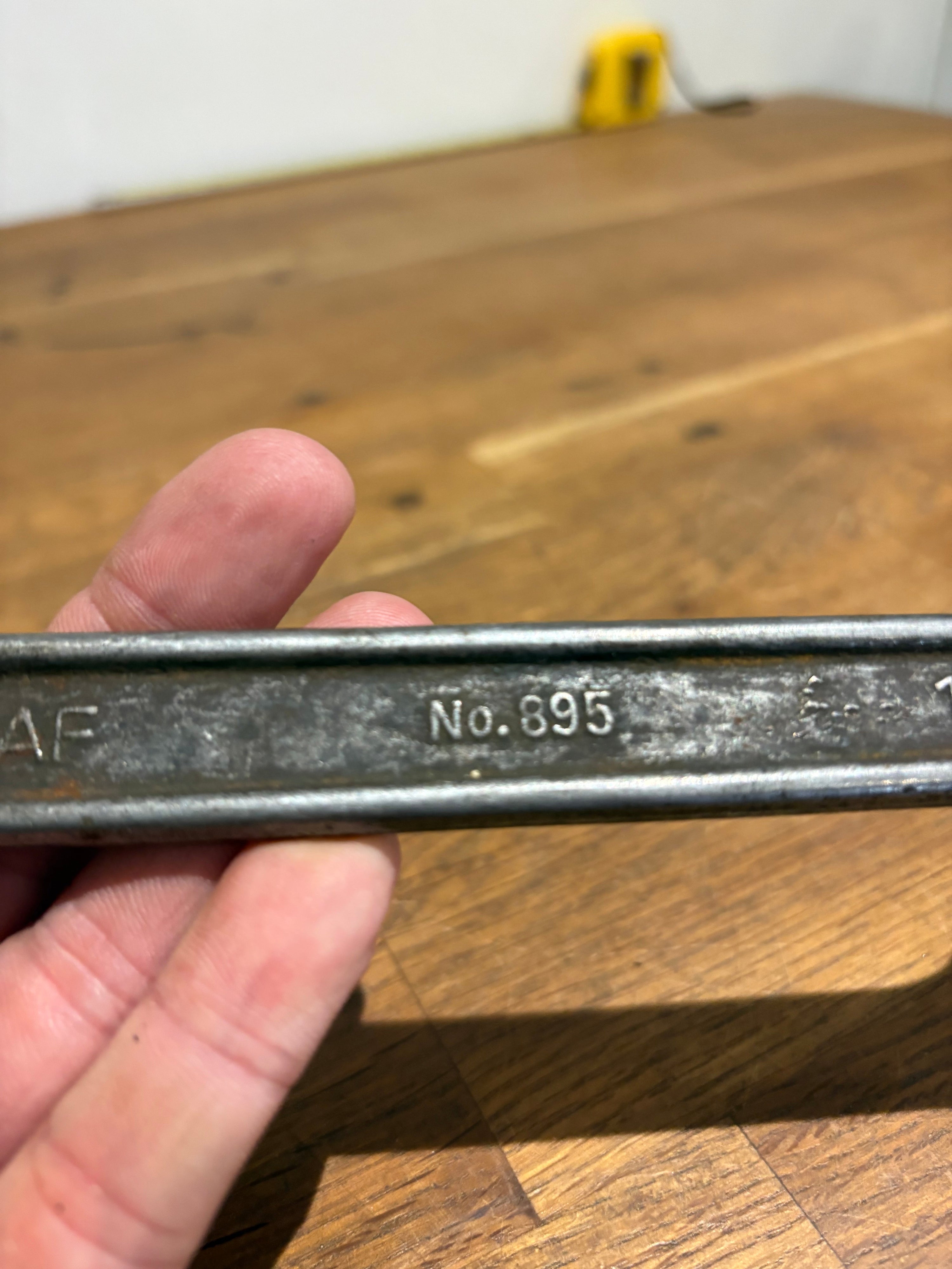 Vintage Gedore No895 Spanner , 1 1/8af, 15/16 Af. Open Ended Soanner