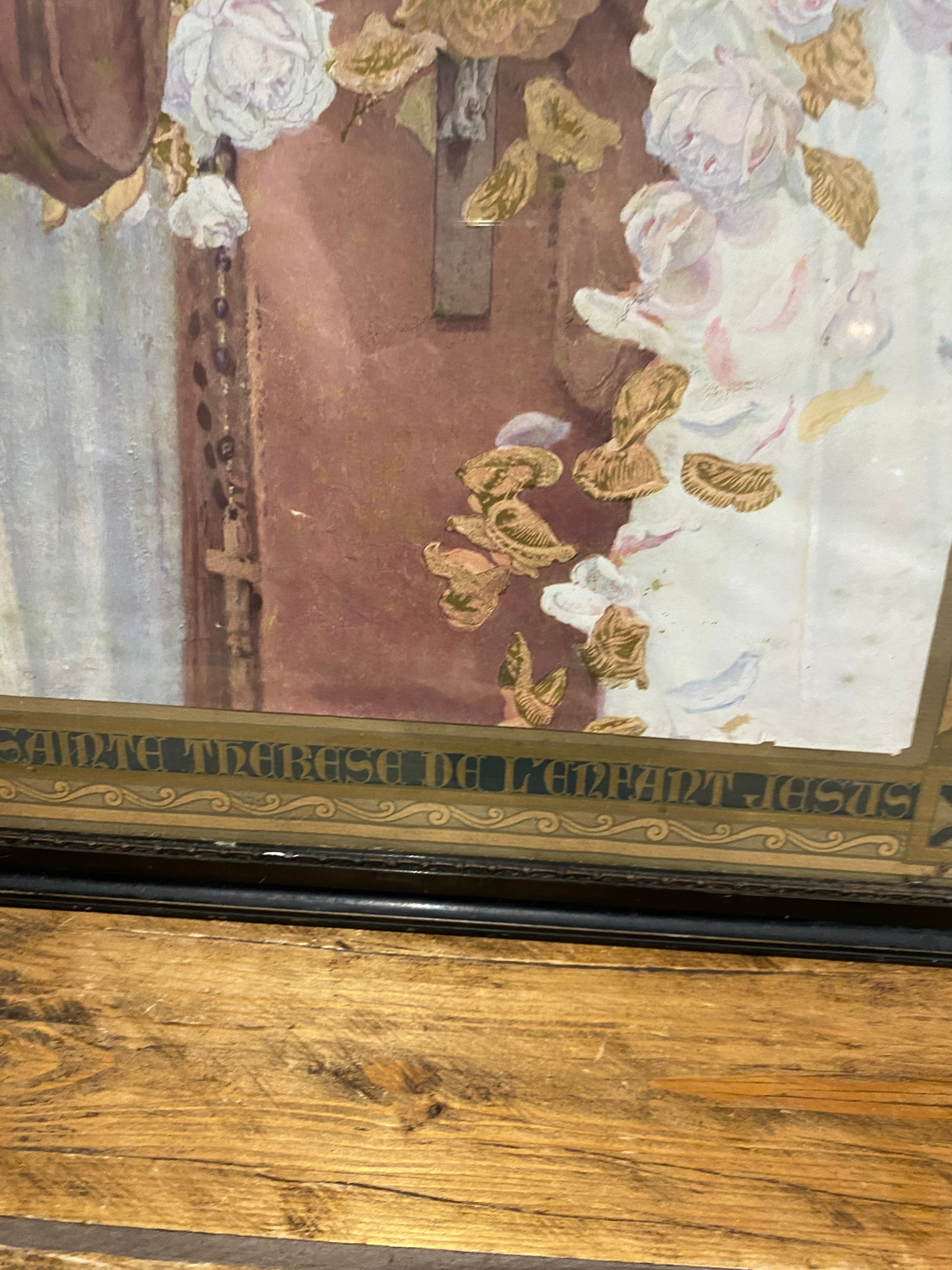 Vintage Edgar Maxence Lithograph/print. St. Therese Of Lisieux.