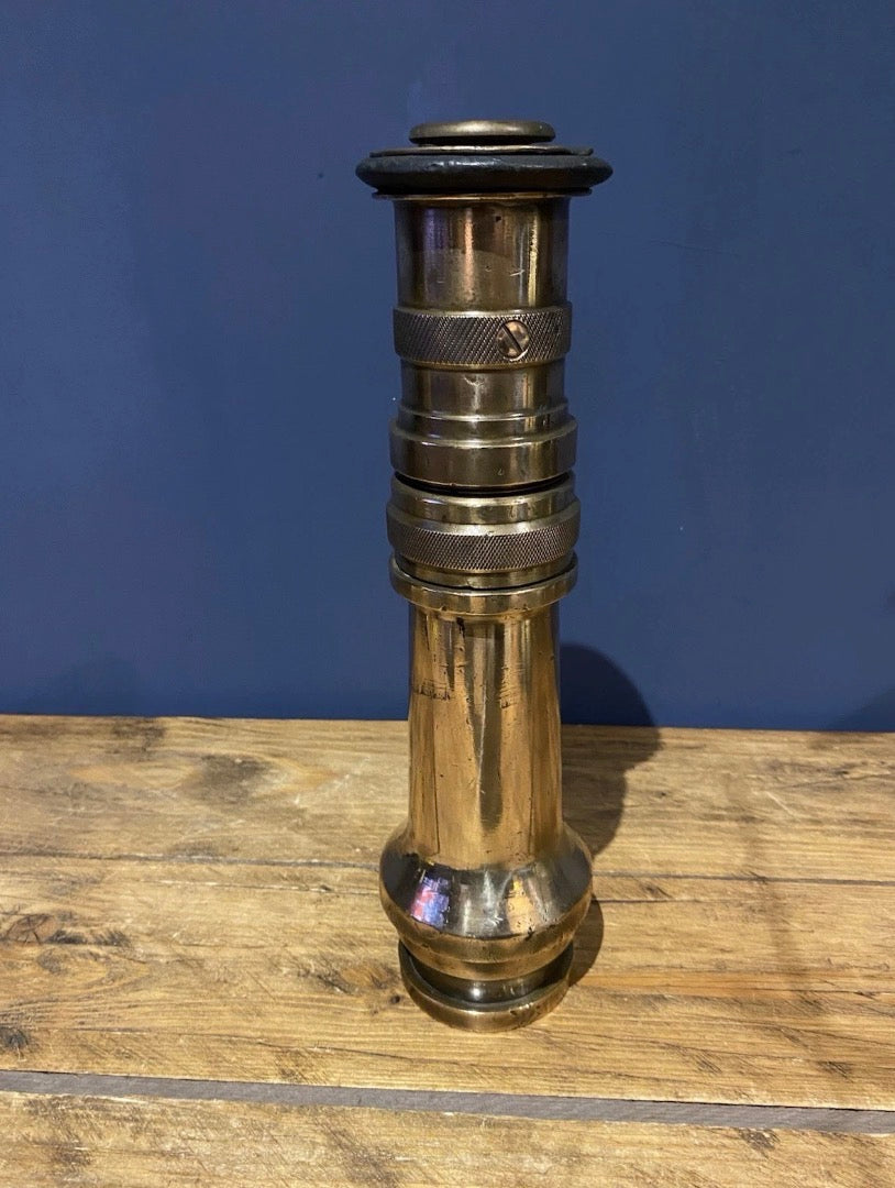 Antique Solid Brass Fire Hose Nozzle
