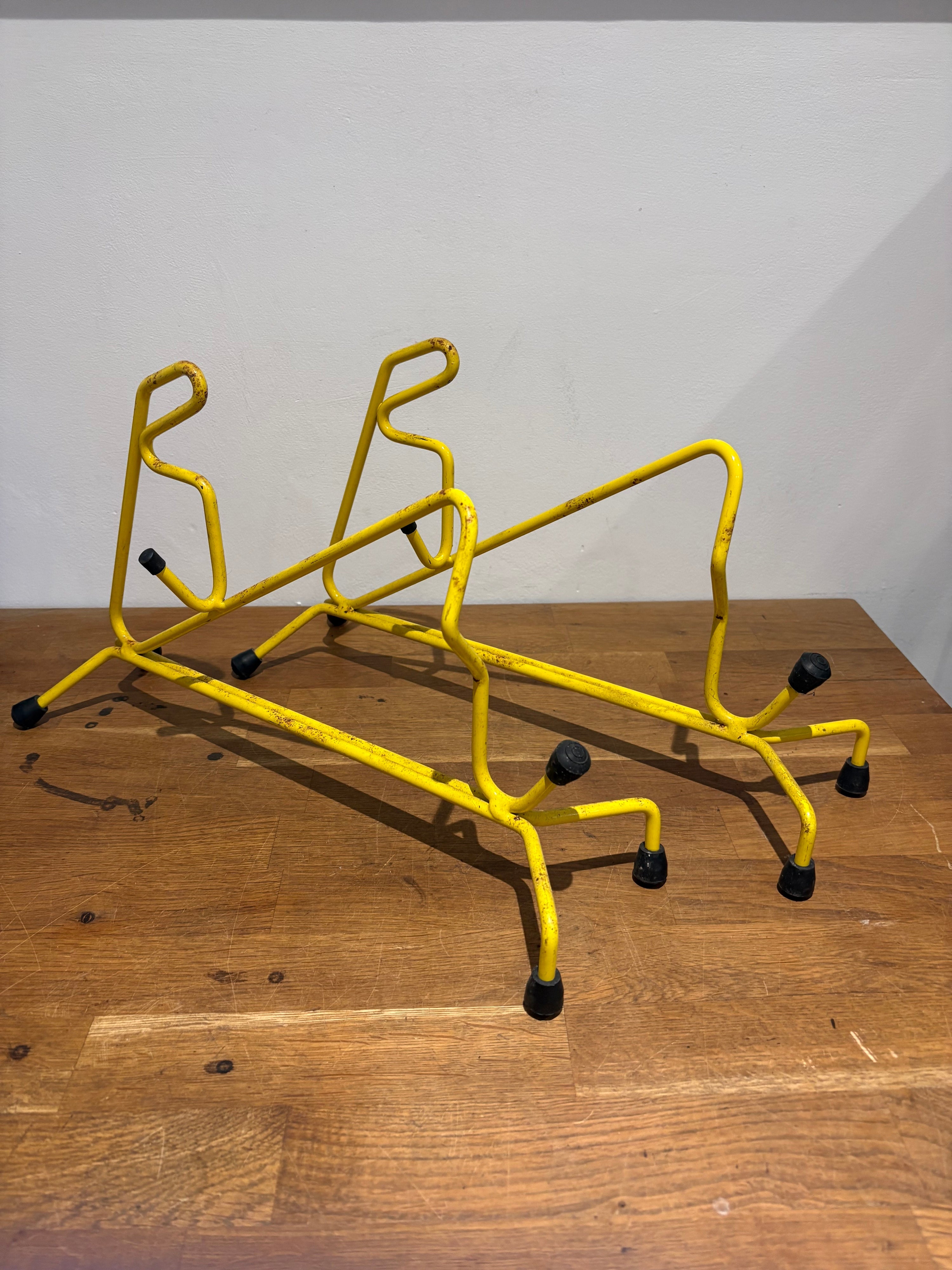 Vintage Wood Cutting Stands / Mobile Trestles, Used But Still Useable.